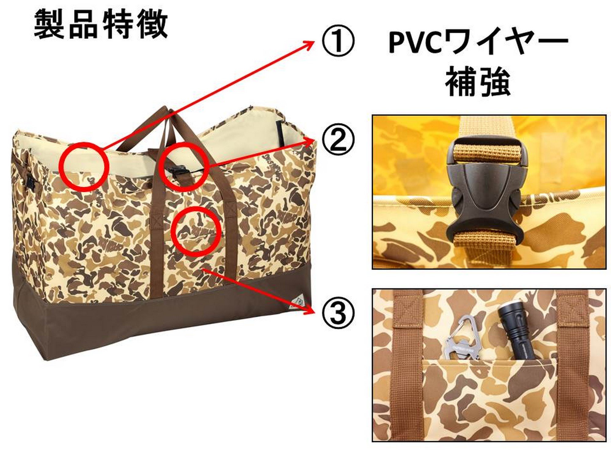 Amazon | キャプテンスタッグ トート バッグ キャンプアウト