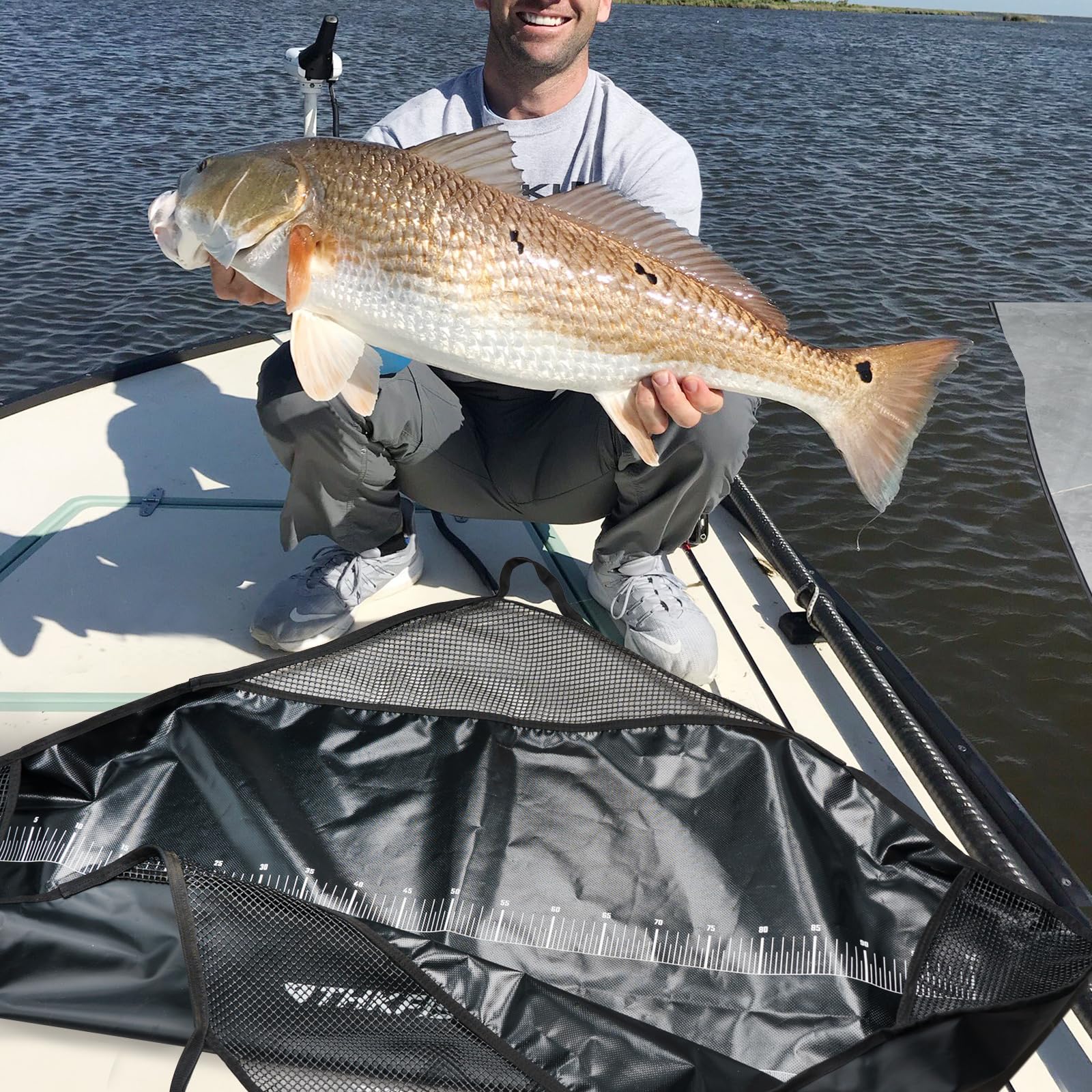 THKFISH Pesca Torneo Pesca Pesca Sacchetto Pieghevole Carpa Con Righello Pesce