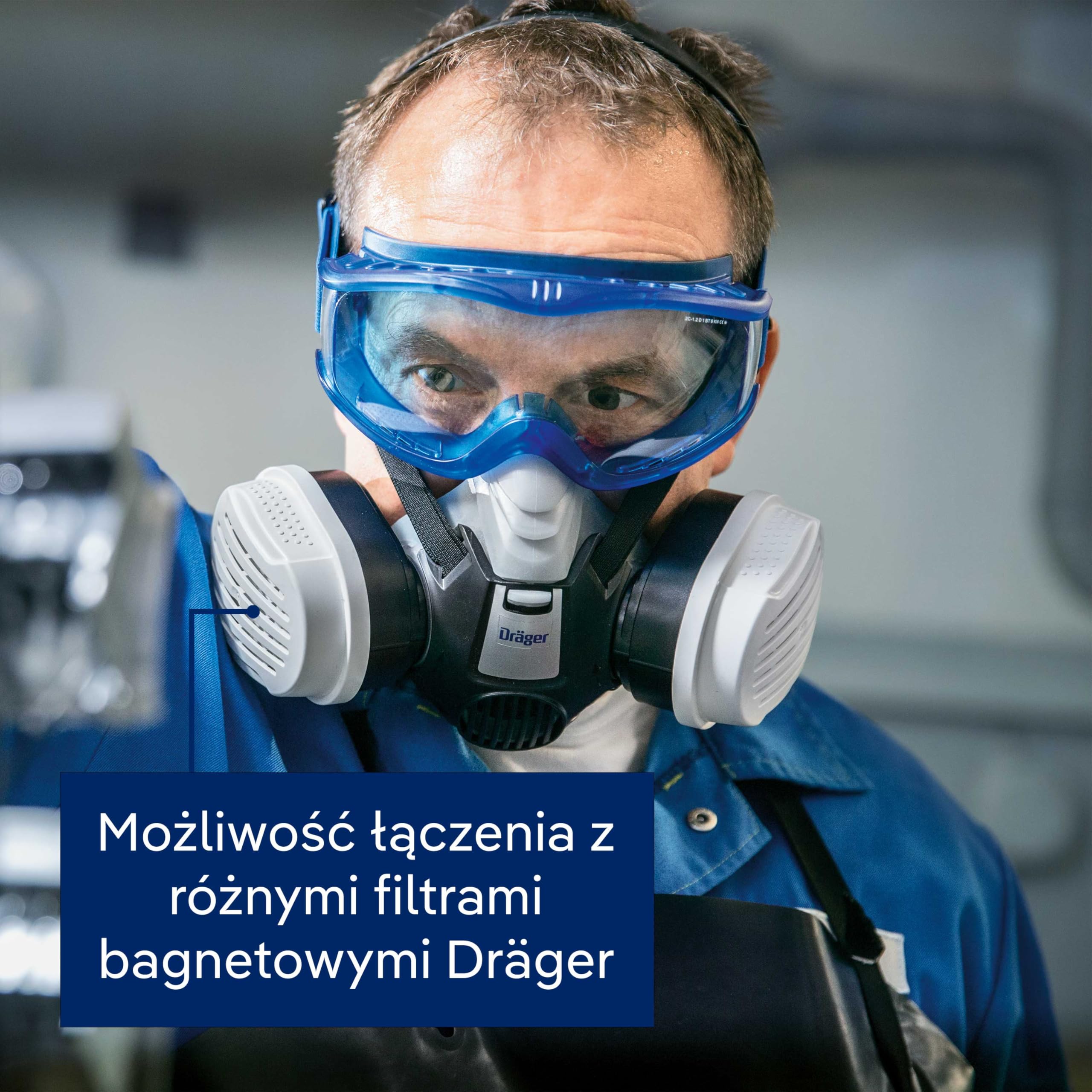 Dräger X-plore 3300 Maska przeciwgazowa - ochrona dróg oddechowych | Maska przeciw chemii i parom - półmaska ABEK1 HG P3