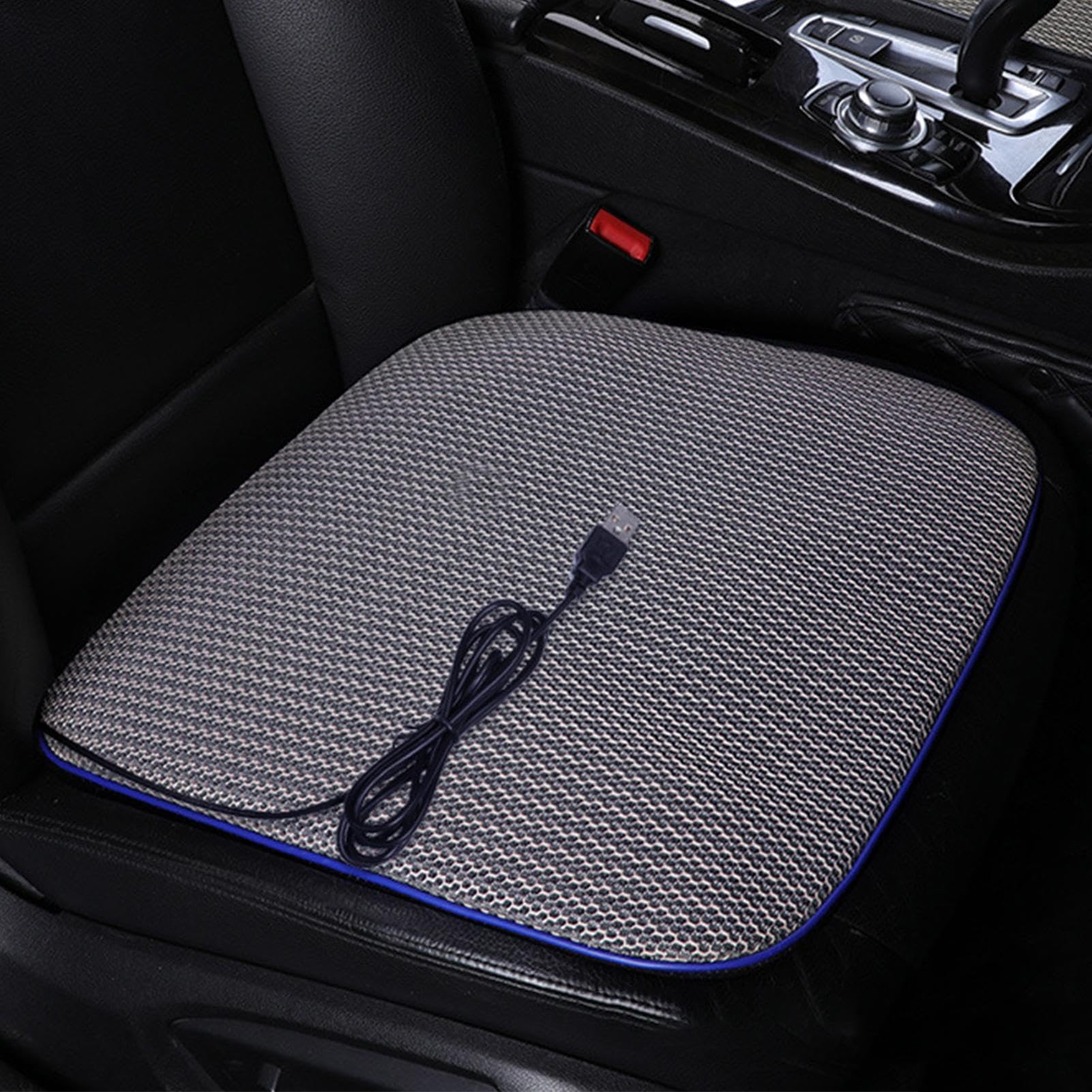 Cojín para Asiento de Coche - Cojín de Asiento de Coche con refrigeración | USB, cojín de asiento de coche transpirable, Cómodo cojín de asiento de coche con refrigeración USB para automóvil