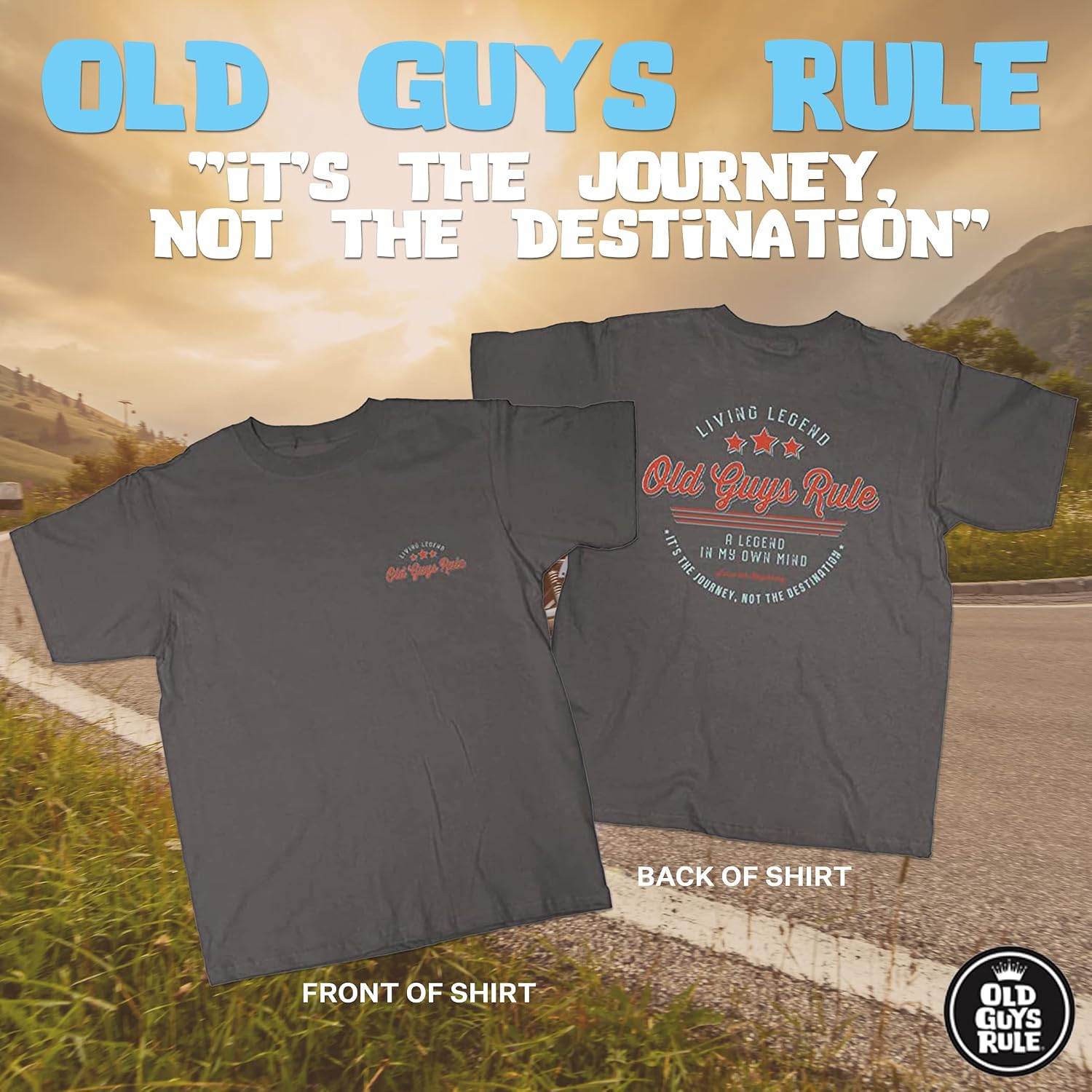 OLD GUYS RULE Men's Graphic T-Shirt, Good Condition