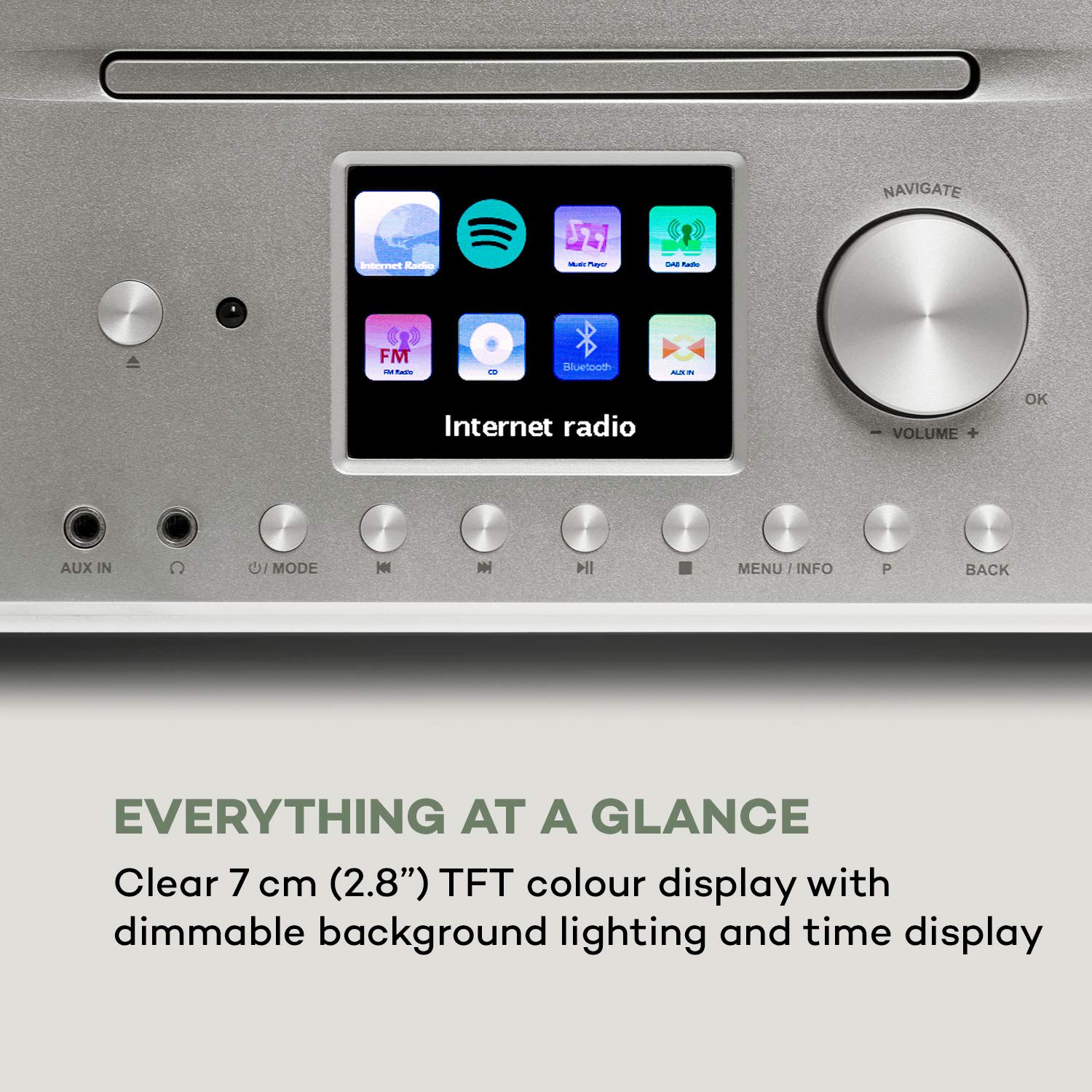 AUNA Connect CD Bluetooth Radio, Digital Radio, Radio, DAB