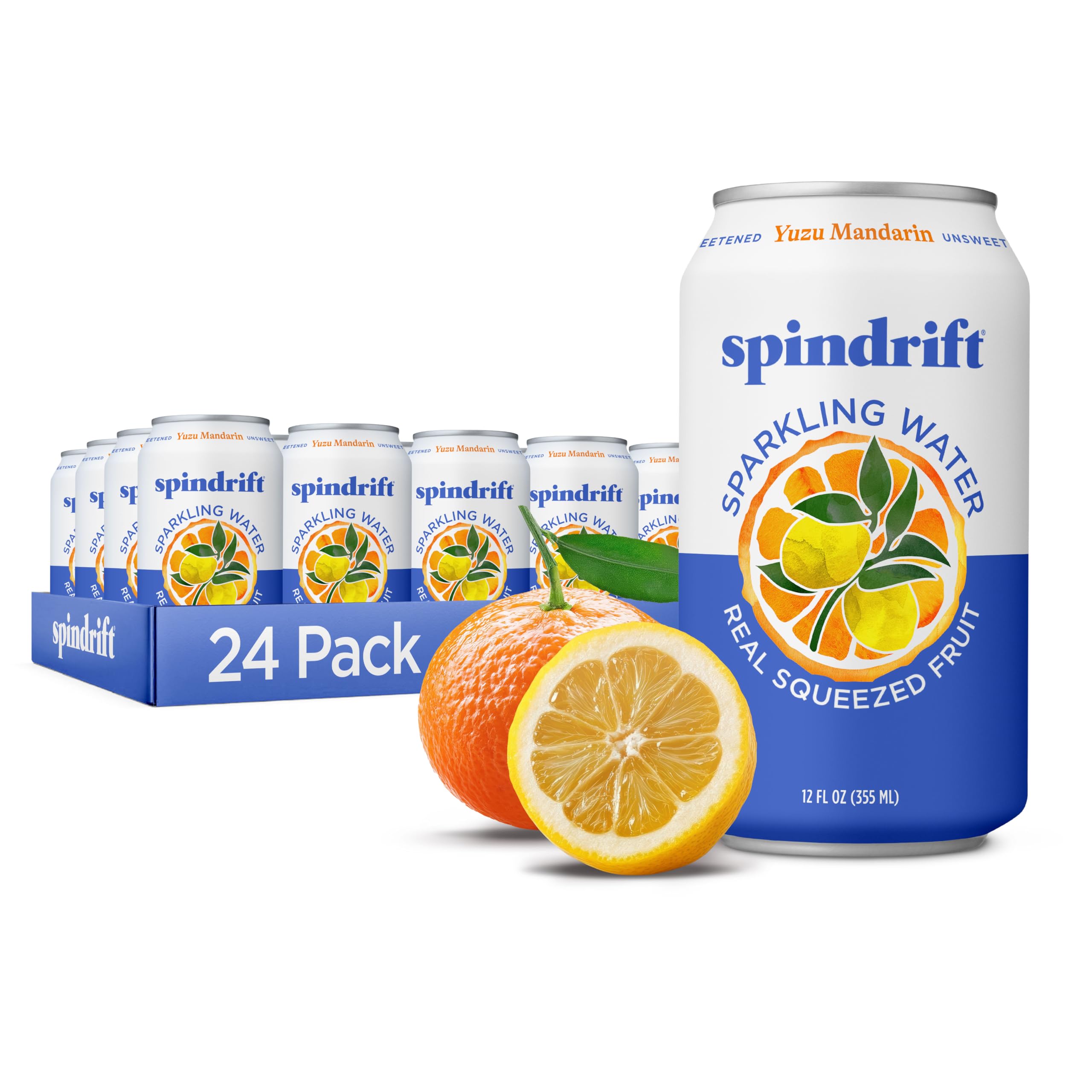 Amazon.com : Spindrift Sparkling Water, Yuzu Mandarin Flavored