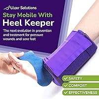 Vista 2 de Ulcer Solutions Protector de talón, protectores de talón para úlceras por presión, ligeros y transpirables, protectores de talón elevados para una