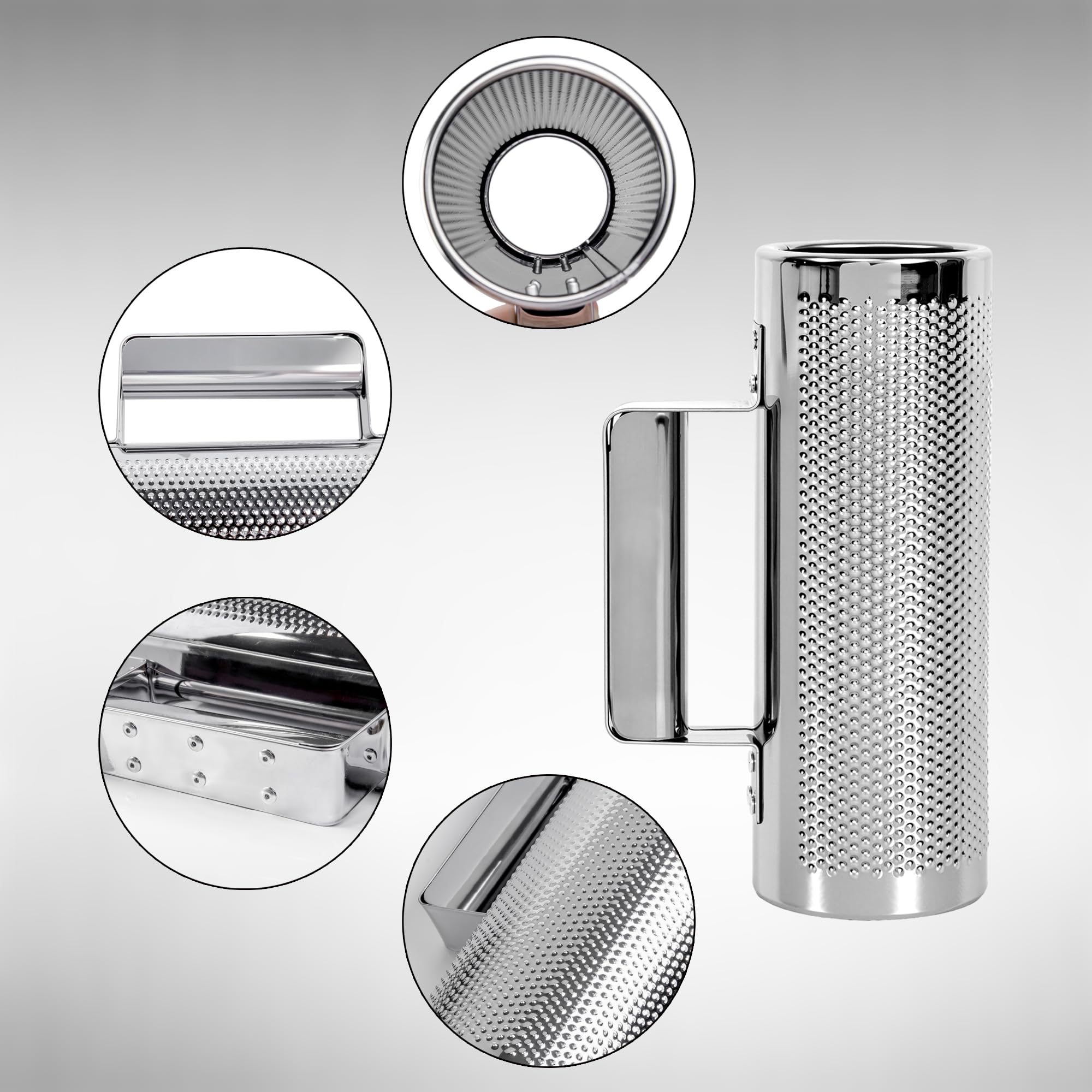 YAYUZEST Guiro Shaker Edelstahl Percussion Guiro Musikinstrumente mit Schaber (15,2 x 30,5 cm)