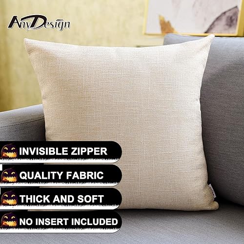 Miniatura 3 de AnyDesign - Fundas de almohada rosadas de Halloween con diseño de calabaza fantasma, funda de almohada de Halloween, decoración espeluznante de