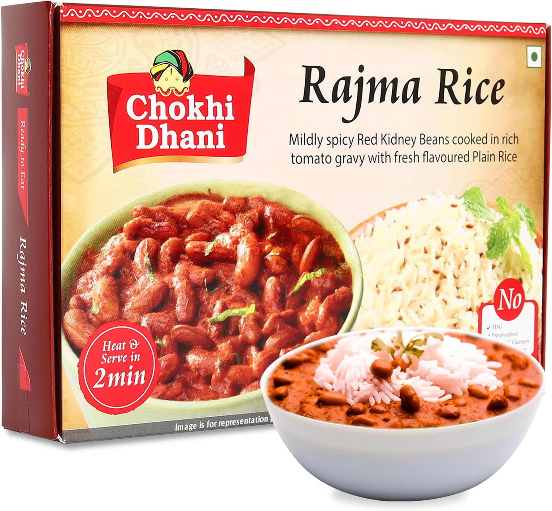 Chokhi Dhani Ready To Eat Rajma Rice Combo 360 gm