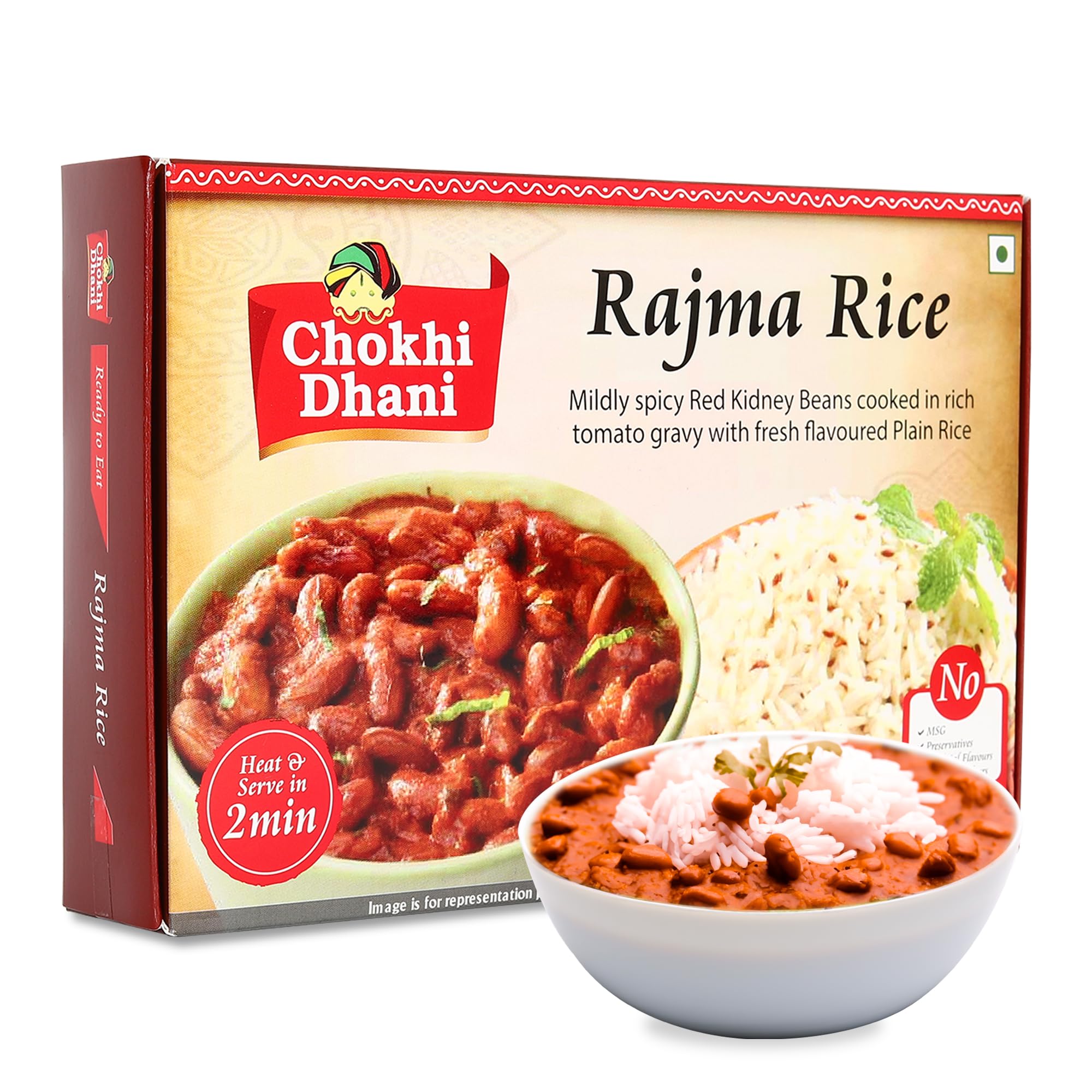Chokhi Dhani Ready To Eat Rajma Rice Combo 360 gm