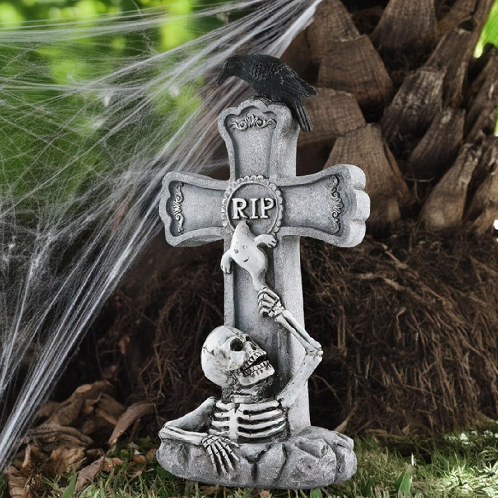Zewnętrzne nagrobki Halloween Nagrobki Projekt czaszki i tablice