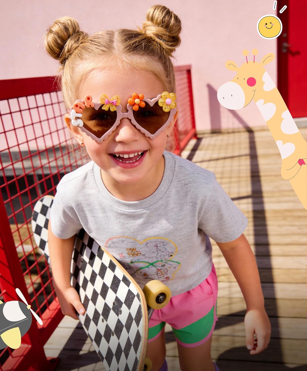 Sumsun 16/24 Pairs Kids DIY Sunglasses Party Favors Kids Sunglasses Bulk Girls Boys Age 3-8 with UV400 for Birthday Party - Image 4