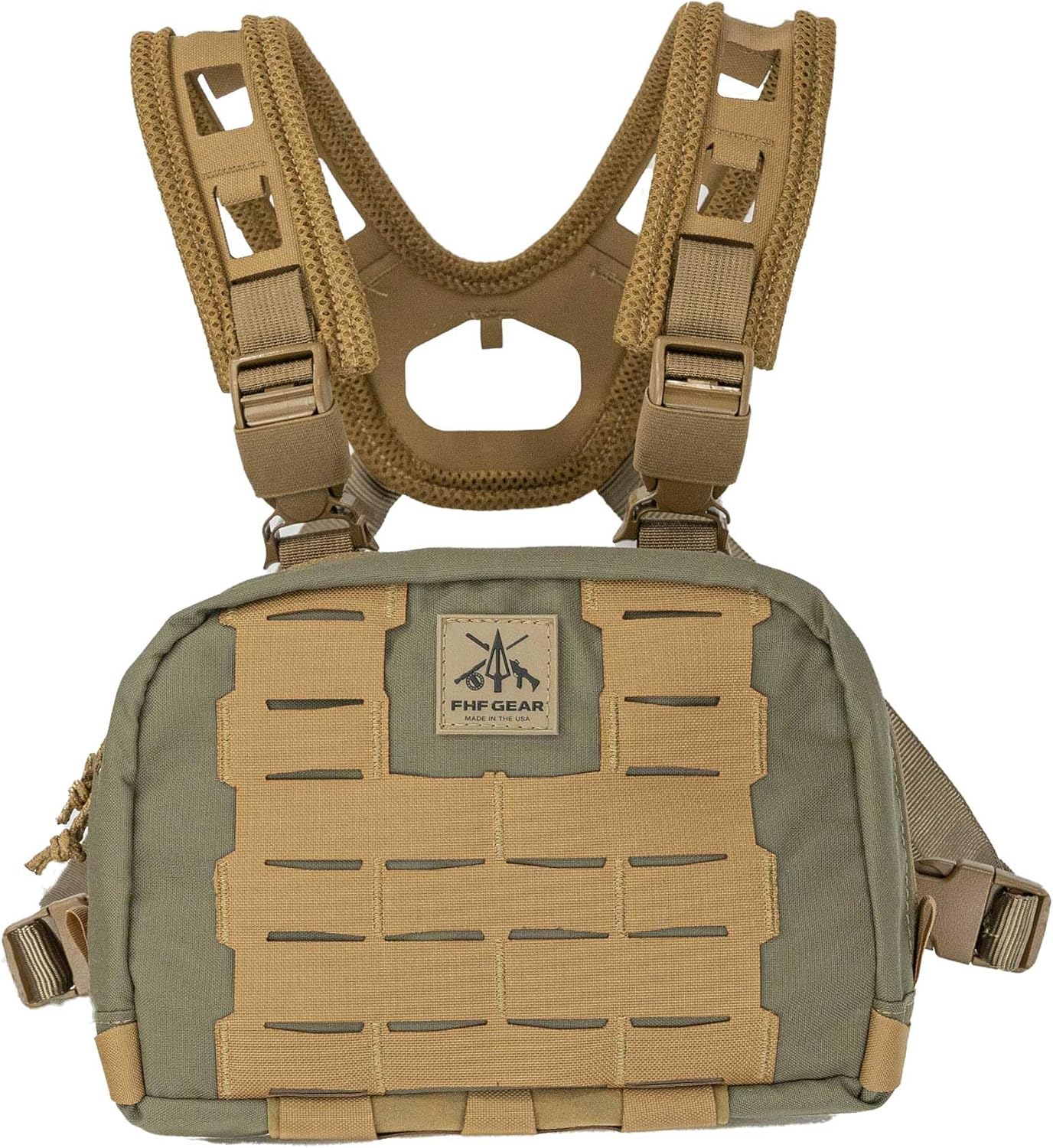 FHF Gear Chest Rig Gen 2 – Lightweight MOLLE Front Carry Pack with Upgraded Air Mesh, Storage Pockets & Airframe Harness