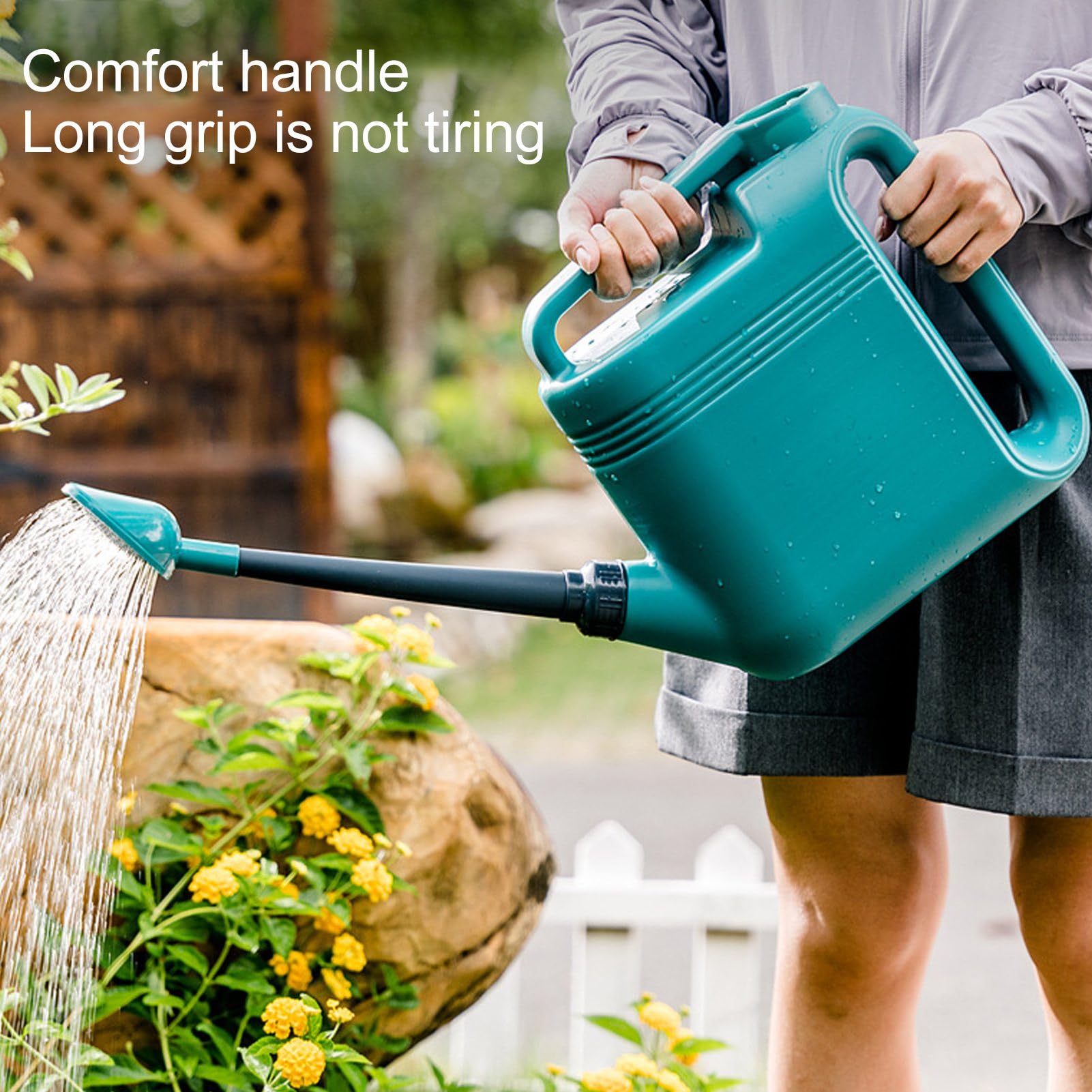 SIXRUN 5L Arrosoir PP Long Bec Même Pulvérisation Arrosage Bouilloire pour Fleurs Légumes Jardin Fournitures Arrosage Bouilloire