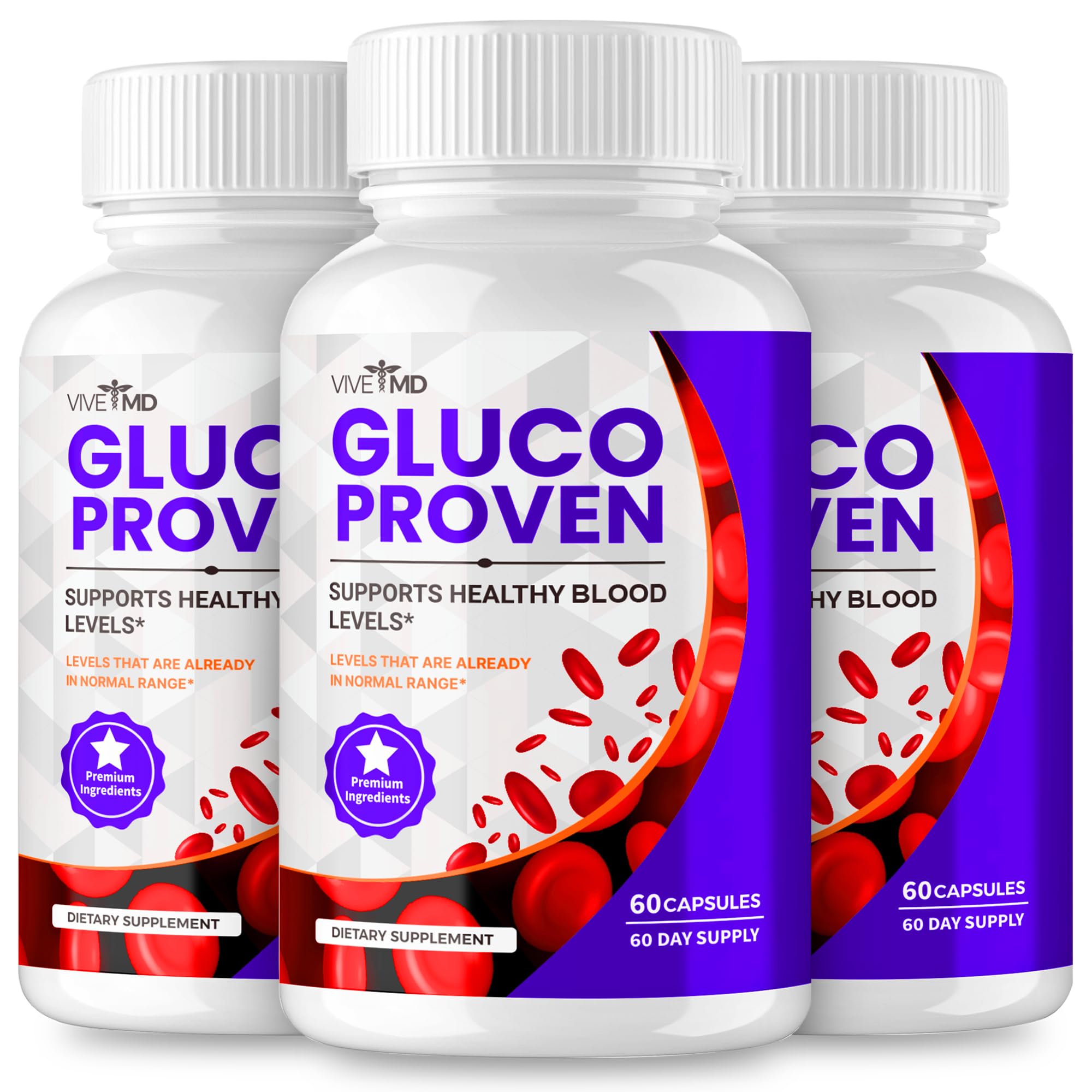 Gluco Proven Capsules - Official Formula - with Berberine, Alpha Lipoic Acid and Chromium Picolinate for Maximum Strength - Glucoproven Advanced Formula Supplement (180 Capsules)