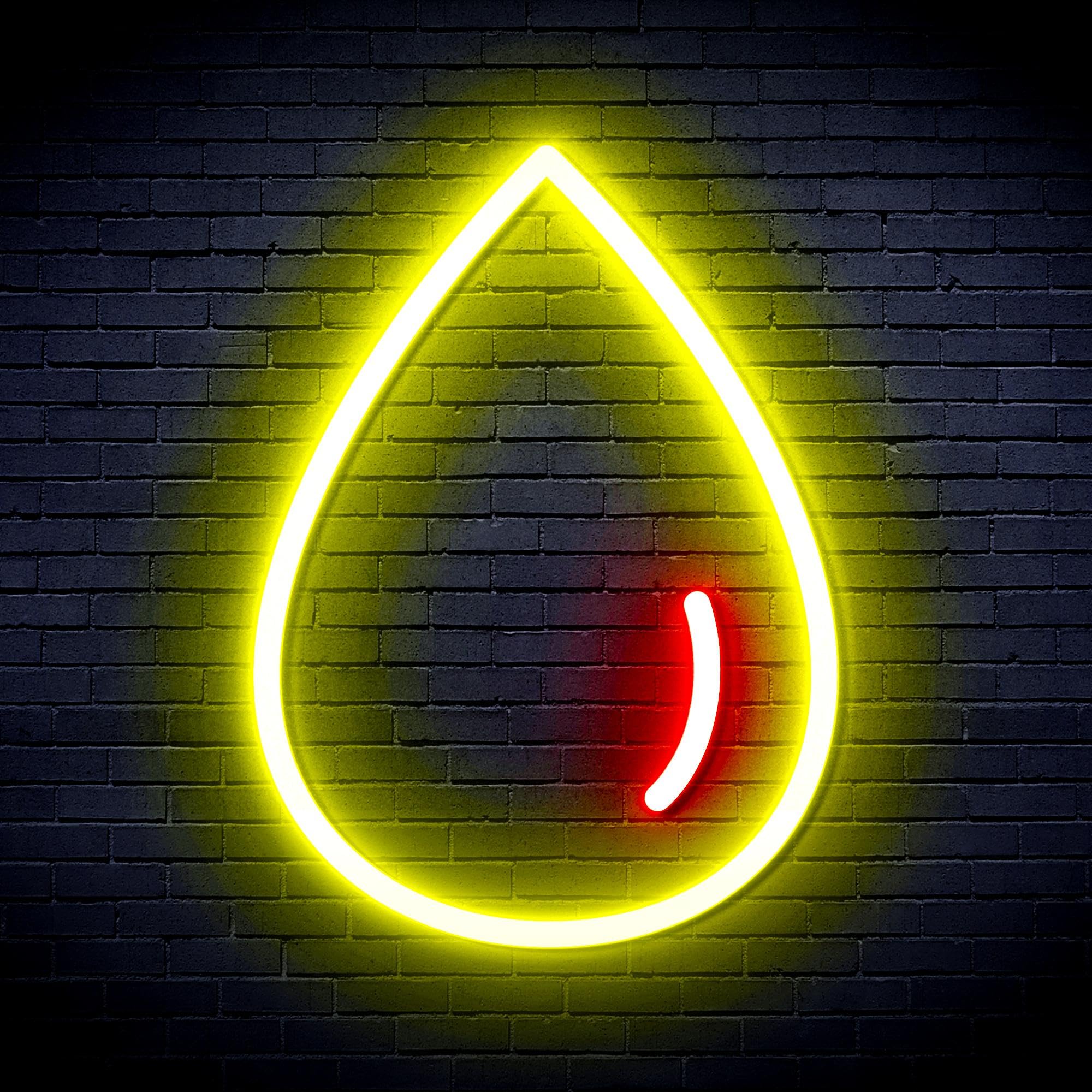 ADVPRO Water Droplet Flex Silicone LED Neon Sign - Red & Yellow - st16s64-fnu0070-ry