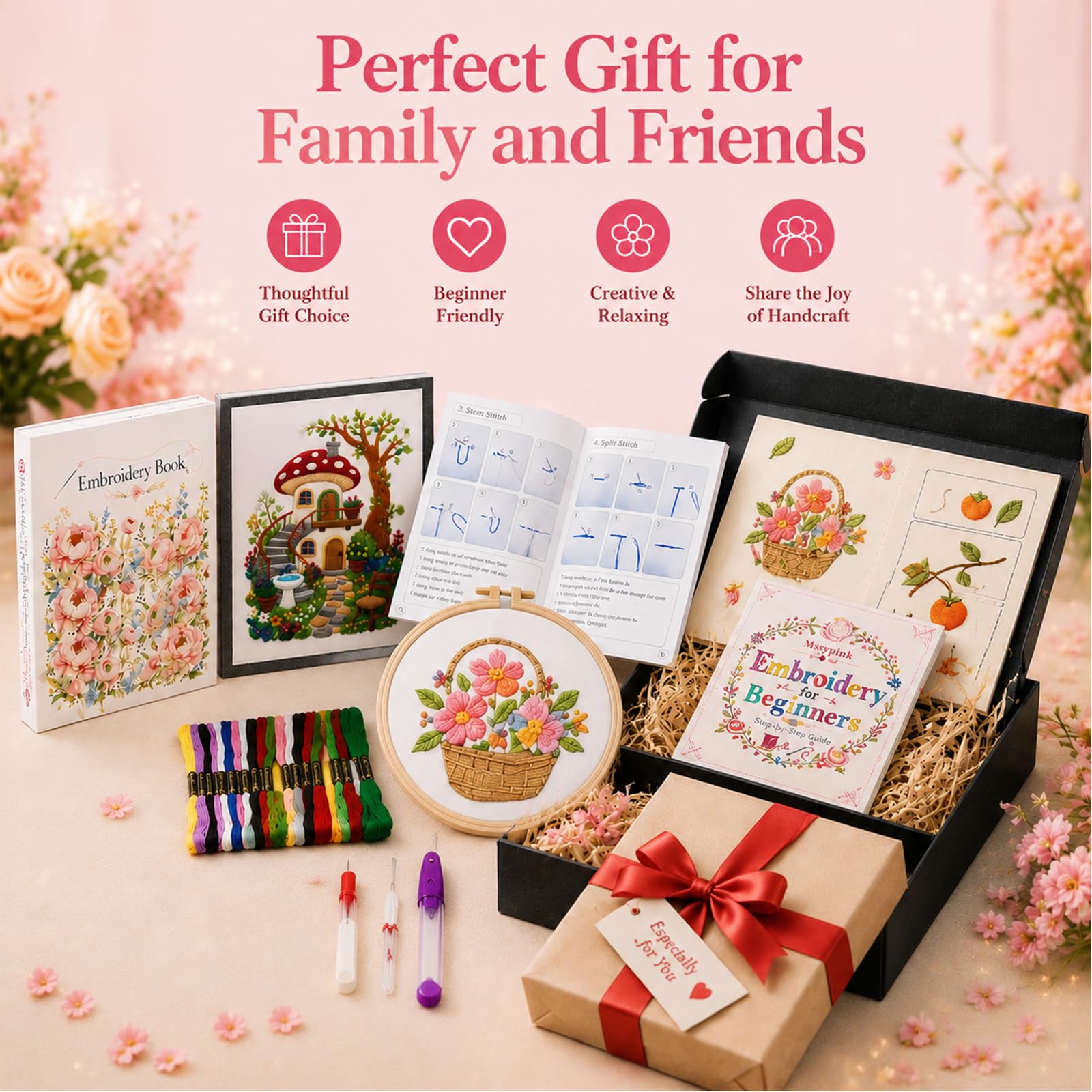 Beginner Embroidery Kit - Learn to Stitch! -7