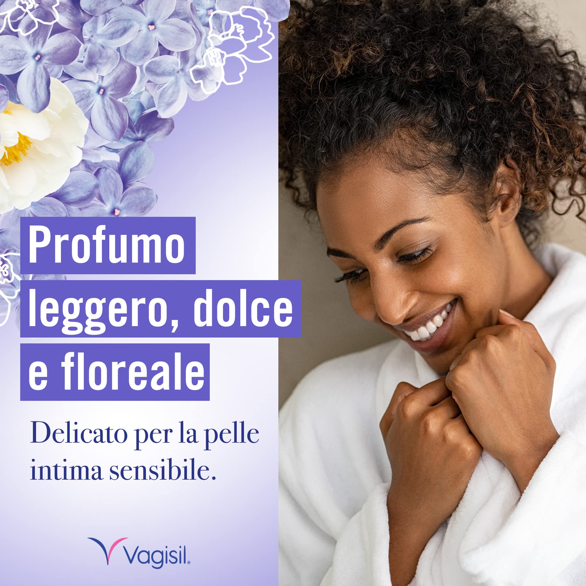 Vagisil Detergente Intimo Donna Essenza Delicata Al Lillà Di Primavera, Igiene Intima, Senza Sapone, Rispetta Il pH Intimo Della Pelle, 250 ml