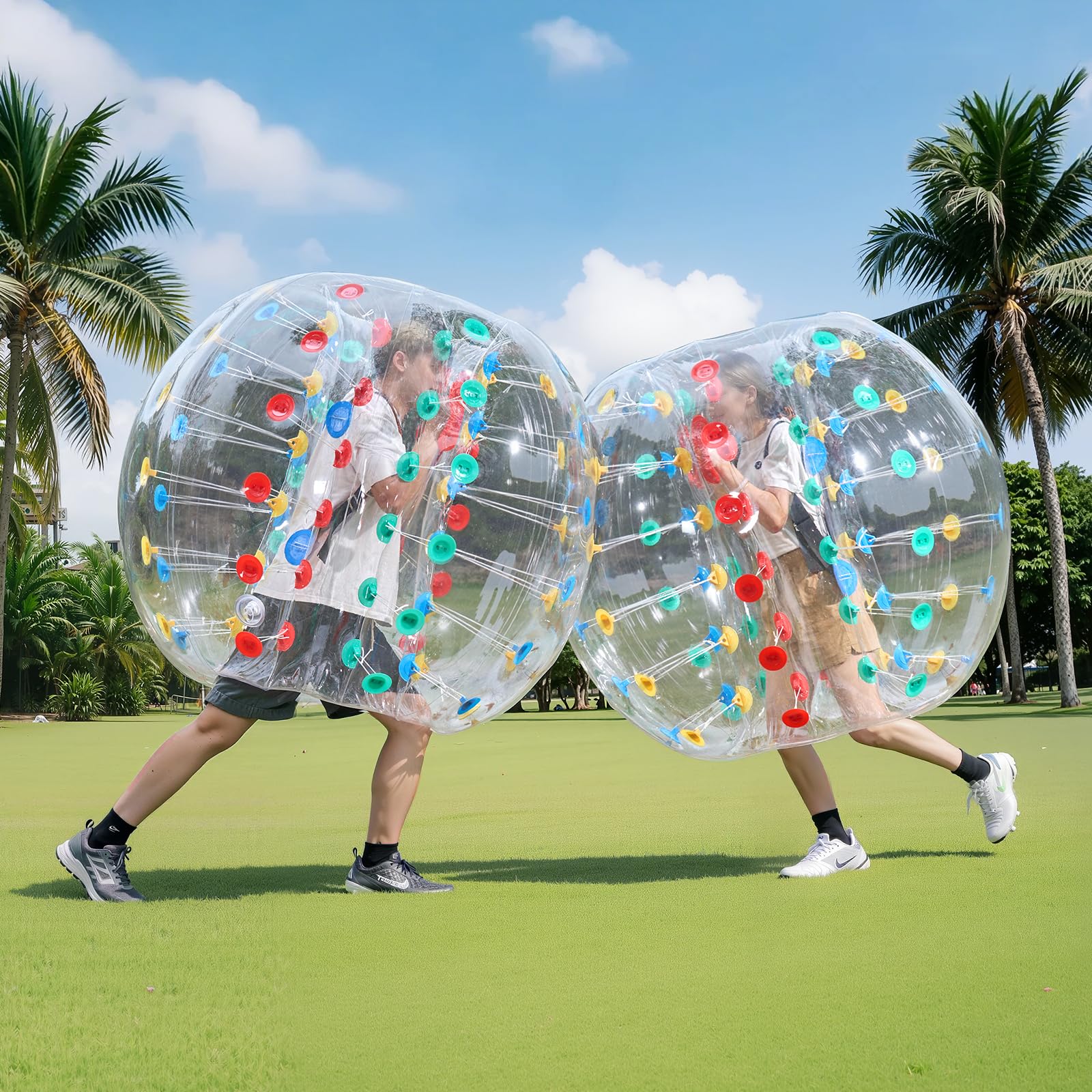 VEVOR aufblasbare Bumper Ball Bumper Stoßball (1 STK.) 1,5 m, 0,8 mm Dicker PVC-Kollisionsball für Outdoor-Sportteamspiele, Outdoor-Spielzeug für Gartenhofpark, Mehrfarbig