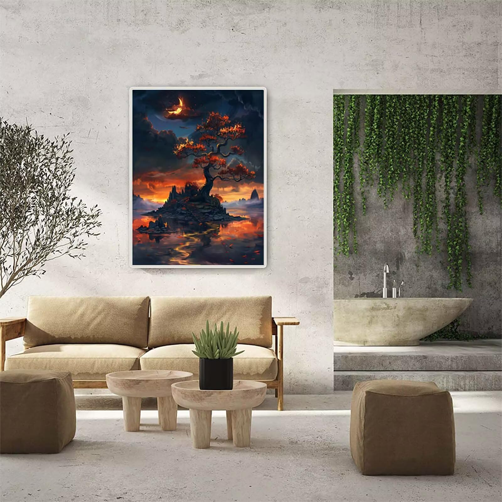 Albero Diamond Painting Adulti 100x130cm, 5D Diamond Painting Kit I-9670