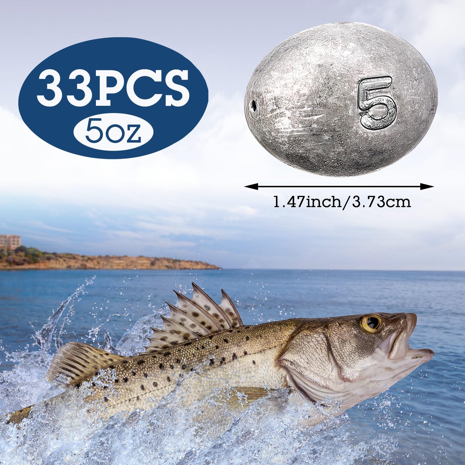 Angelgewichte-Set, Ei-Gewichte, Rig, Drop-Bass, Casting, Angelsinker, Salzwasser, Süßwasser, Ausrüstung