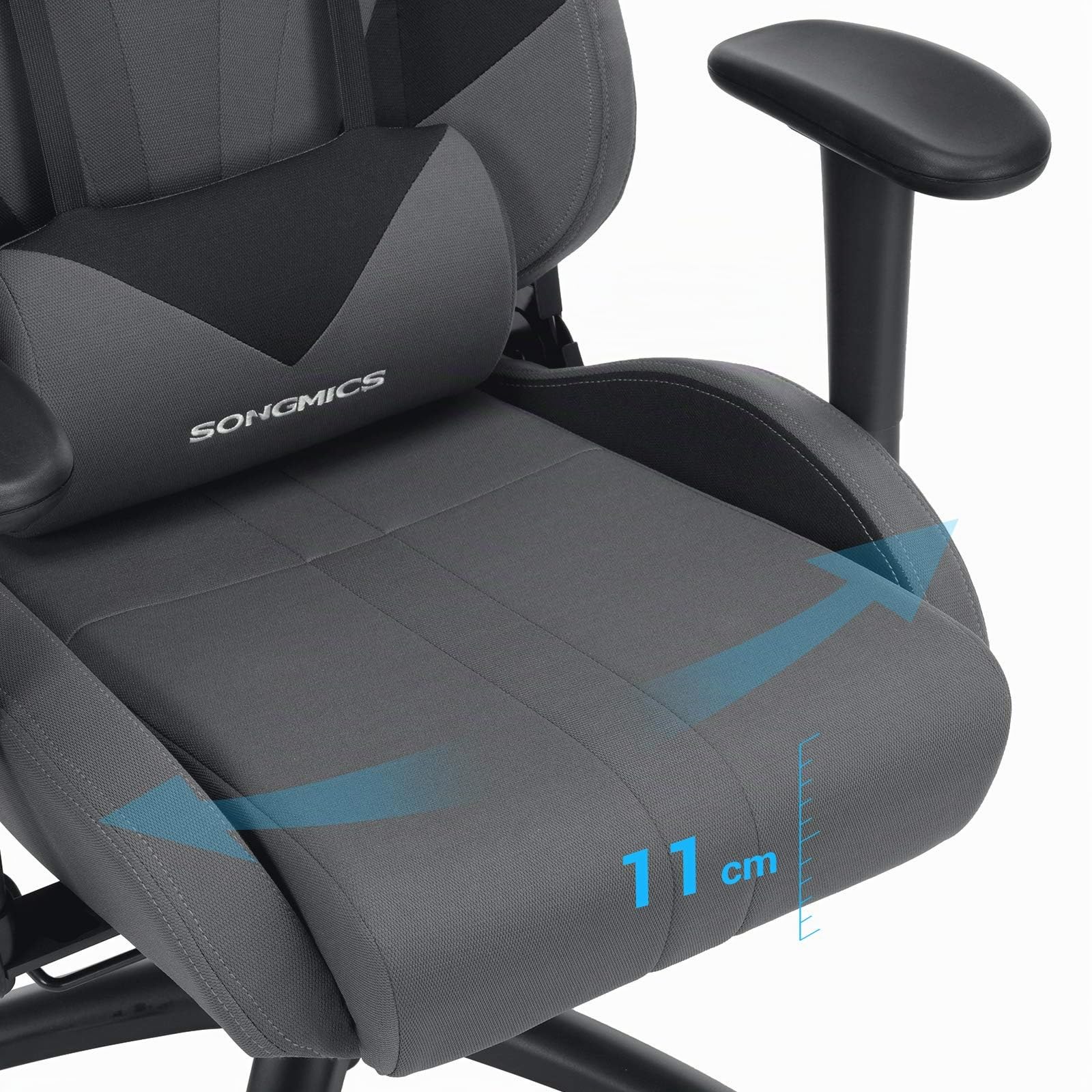 SONGMICS Chaise Gamer Fauteuil de Bureau Chaise pour Ordinateur Hauteur réglable RCG13G