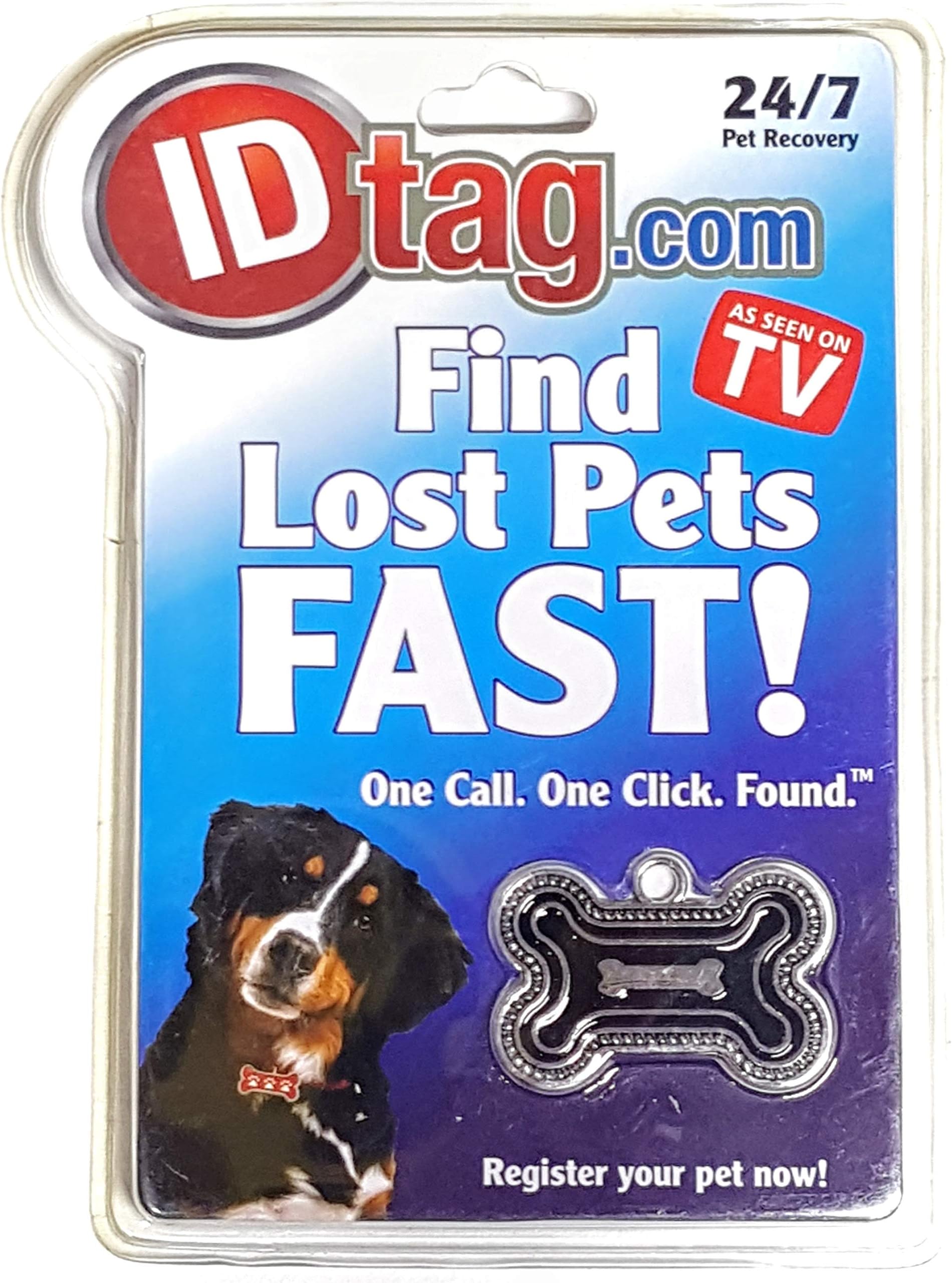 Smart Tag Pet ID Tag - Enameled Medium Black Bone