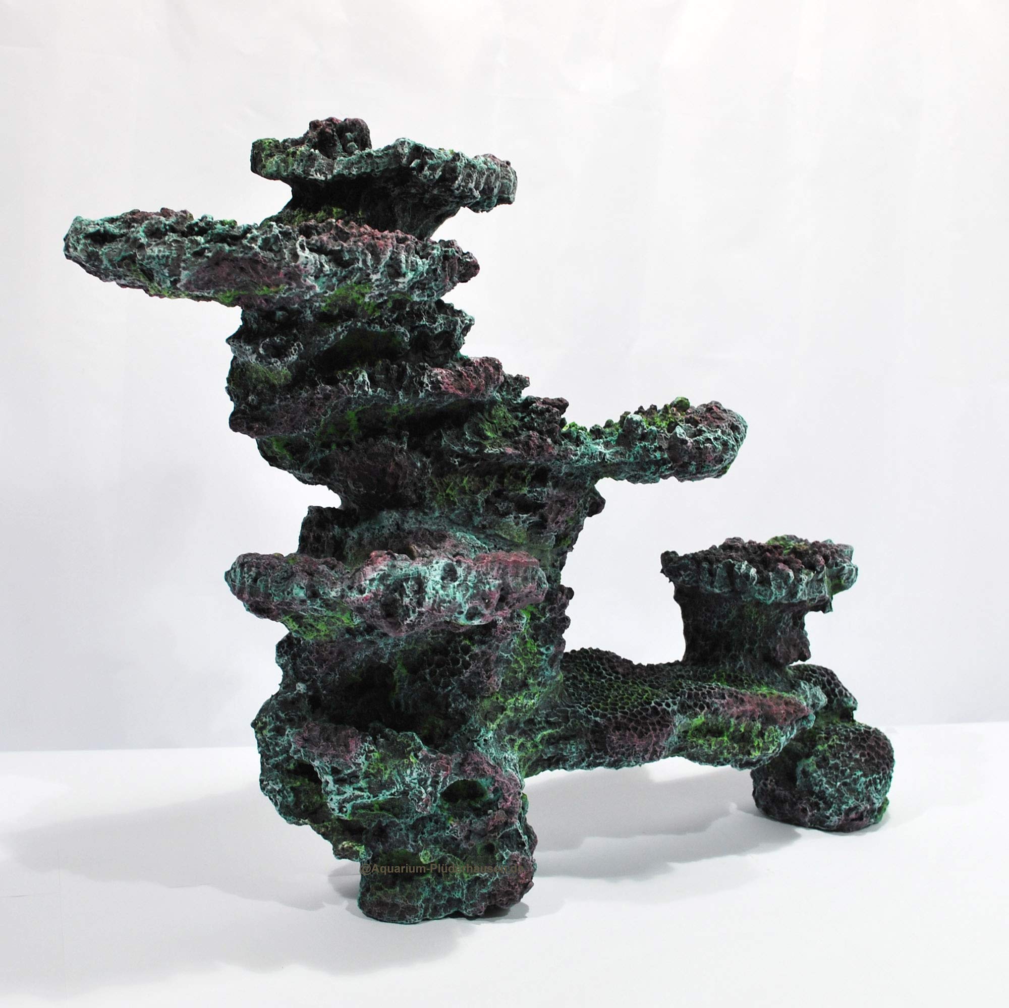 3D Riffgestein 59 x15 x45 cm,Aquarium Meerwasser Deko, Felsen Nachbildung