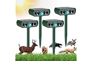 4 Pack Ultrasonic Animal Repellent for Outdoor Squirrel Control