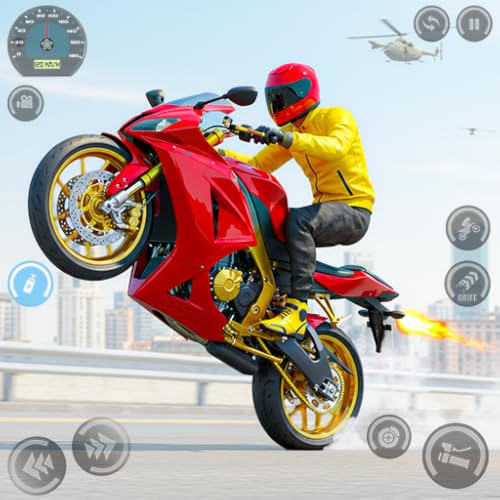 Real Motorcycle Simulator Highway Traffic Racing Games - Open world Motorbike Race Master Xtreme Wheels