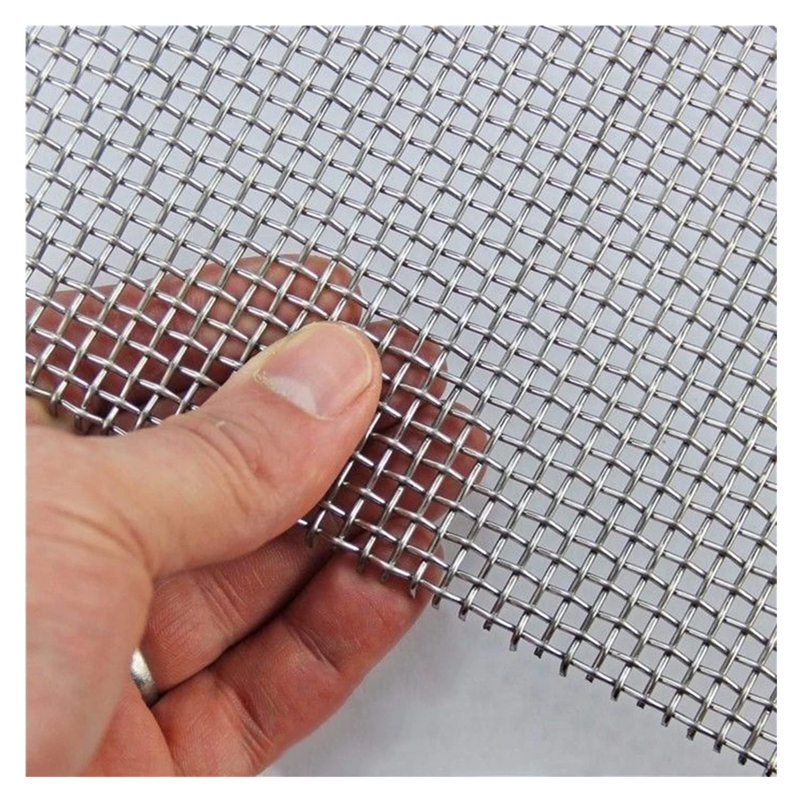 Zanotva 10 Mesh 304 Stainless Steel Woven Wire for BBQ Wire Mesh, Cabinets Mesh,Garden Fence Mesh,Window Screens Net, Replacement(47x275.6in/1.2x7m)