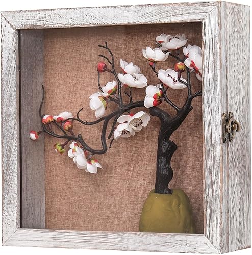 Miniatura 2 de Caja de sombra de 12 x 12 x 4, profundidad exterior de 4 pulgadas, cajas de sombra extra profundas para fotos, fotos y recuerdos (blanco envejecido)