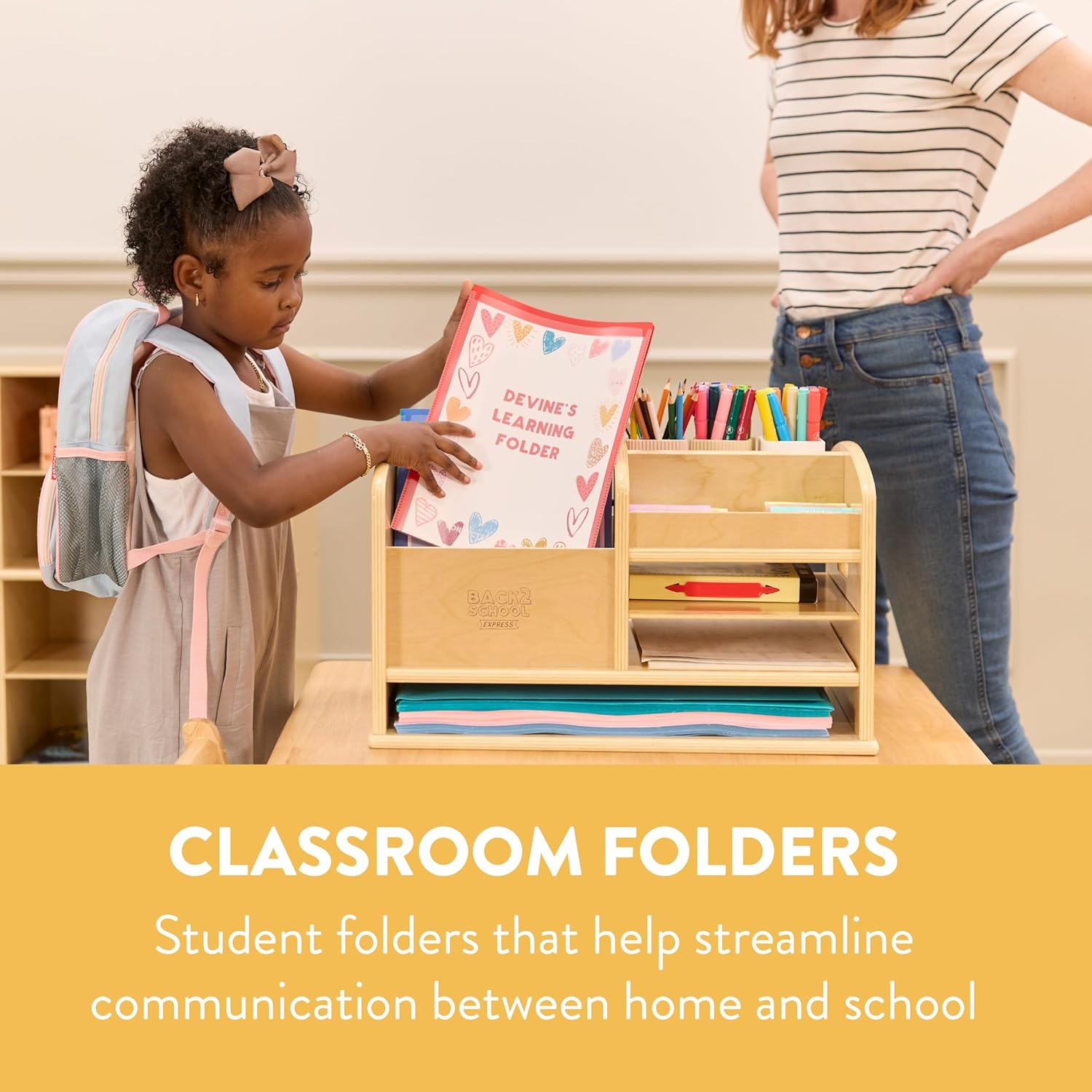 Stay Connect Classroom Folders, School-to-Home Folders, Red, 36-Piece