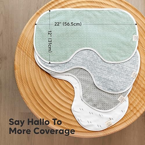 Miniatura 2 de KeaBabies Paquete de 4 paños para eructos para bebé, niña, niño, paño para eructos de algodón orgánico, extra grande, absorbente, suave, juego de