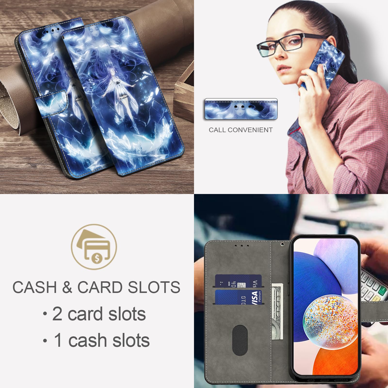Lederhülle Für Motorola Edge 50/60 Neo – Wallet Mit Kartenfach, Ständerfunktion & Magnetschluss