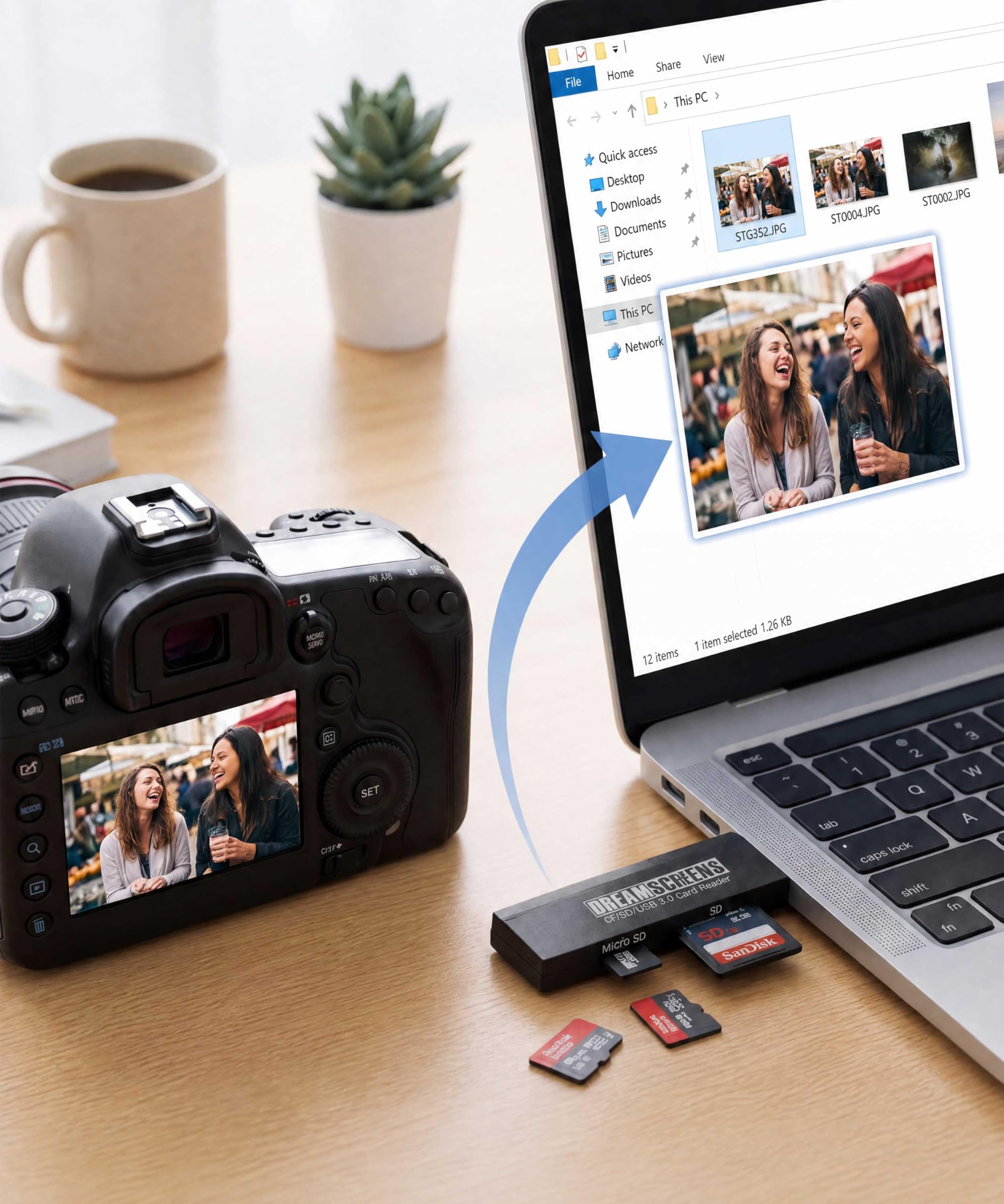 Lettore di schede MicroSD e SD USB C, doppio slot USB 3.0, lettore di schede di memoria per MicroSD, SD, SDHC, SDXC, compatibile con laptop, PC, Mac (confezione da 2)