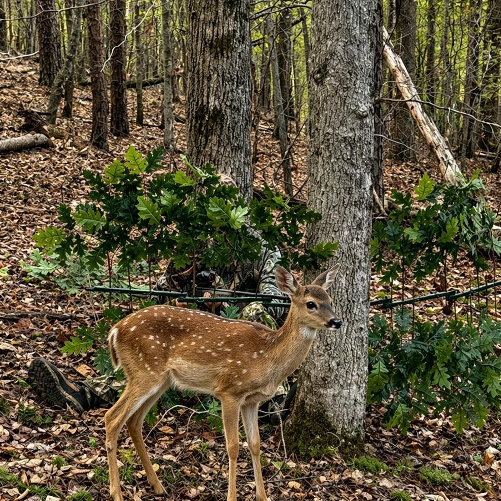 Hunting Concealment Branch-Screening Stand | 00 cm/39.37 InMetal Portable Adjustable Waterproof Support,Artificial Tree Stand - For Hunting Animal Wild Boar Deer Bow Pine Umbrella Outdoor Tower