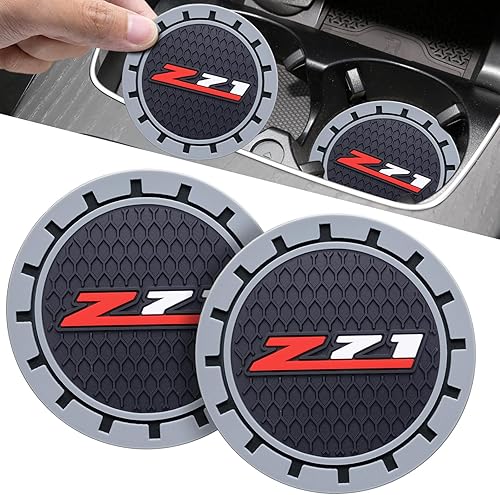 Posavasos de automóvil para Chevy Z71 de silicona empotrado, accesorios interiores de 2.75 pulgadas, 2 piezas..
