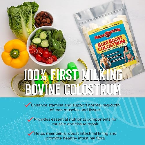 Vista 21 de BodyBoost Cápsulas de calostro, polvo de calostro 100% bovino, suplemento de refuerzo inmunológico con inmunoglobulina y lactoferrina, súper