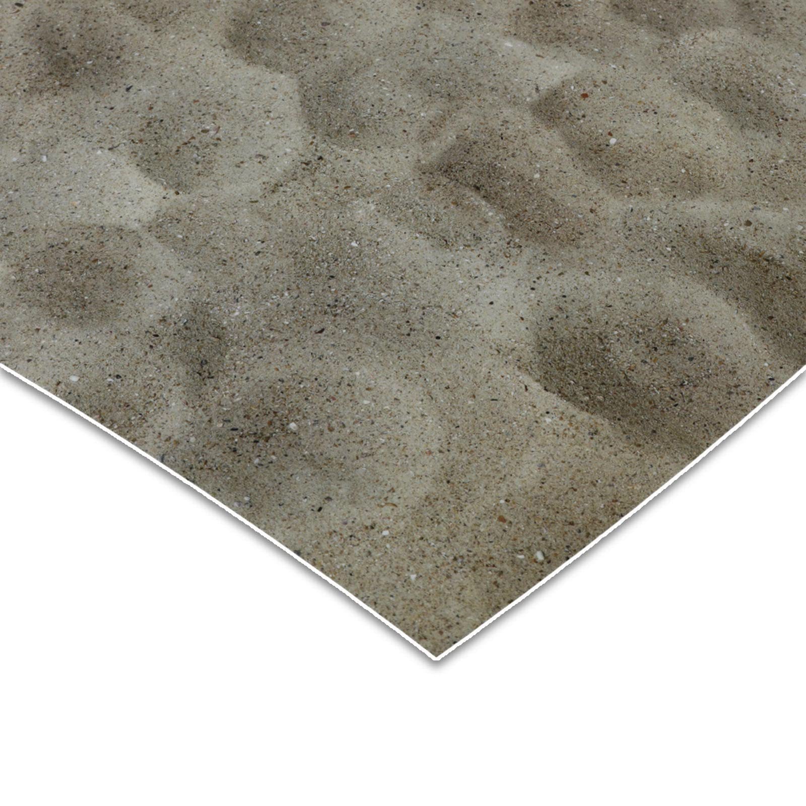 Floordirekt Rivestimento CV-Belag Moonlight 3D, taglio al metro, rivestimento per pavimenti in PVC lunghezza su misura con effetto 3D (200 x 600 cm, sabbia)
