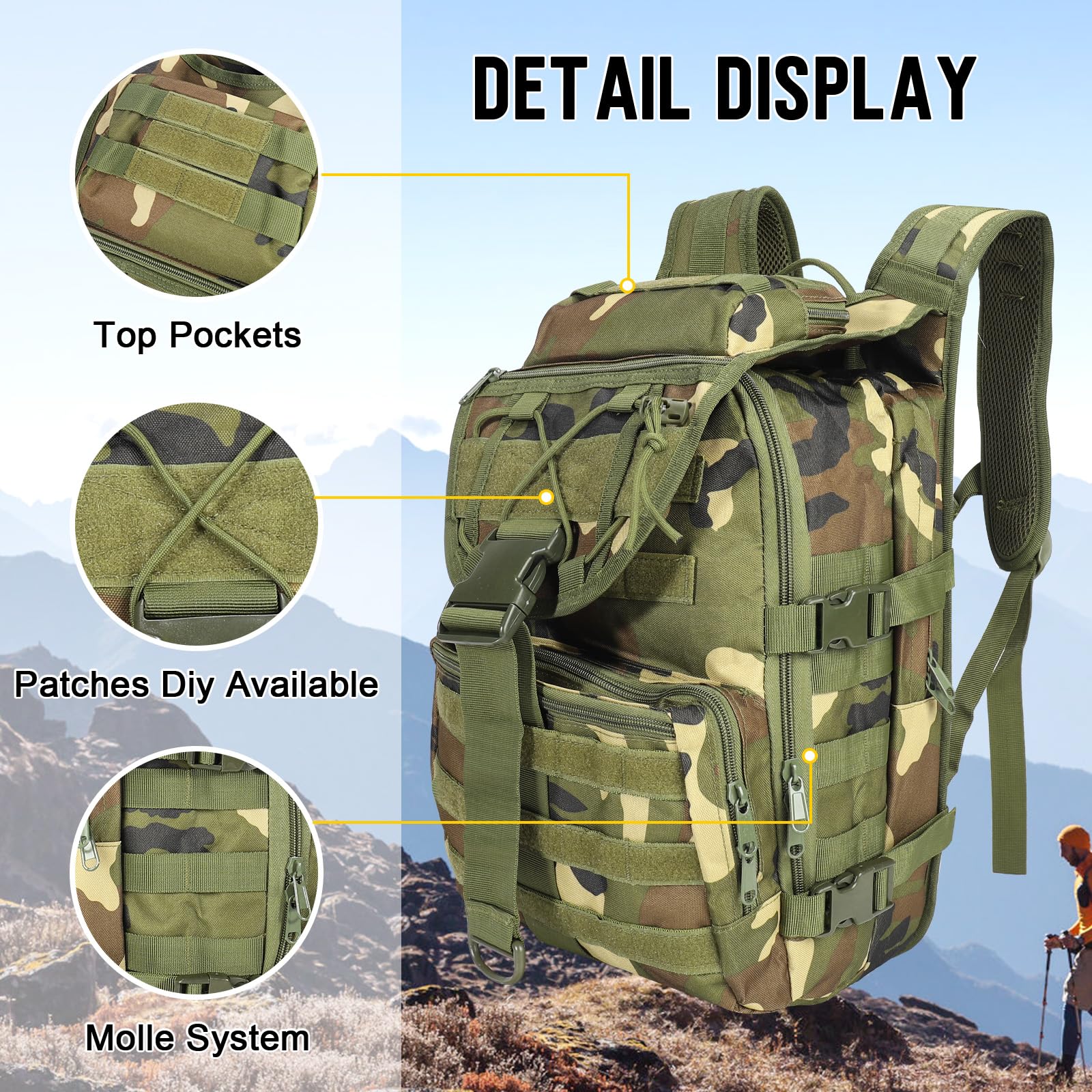 SHANNA Expandable Storage 35L/50L Military Tactical Backpacks - Image 2