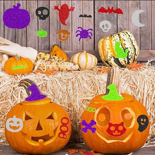 Vista 59 de JULBEAR 300 calcomanías de espuma de Pascua, calcomanías de primavera, coloridas calcomanías decorativas a granel de huevos de conejito de pollo