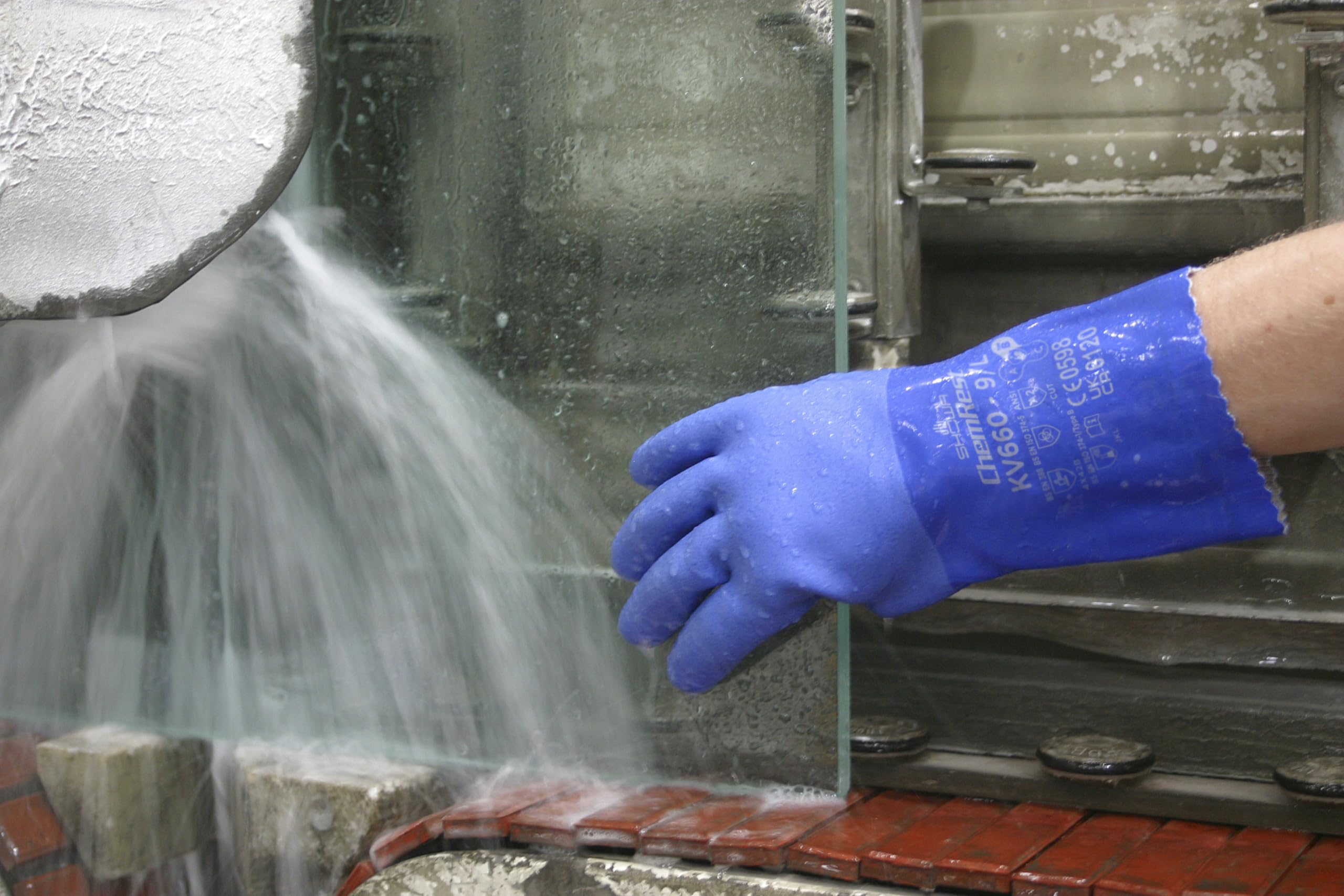 SHOWA KV660, Revestimiento de PVC, Anticorte, Azul, 9/L