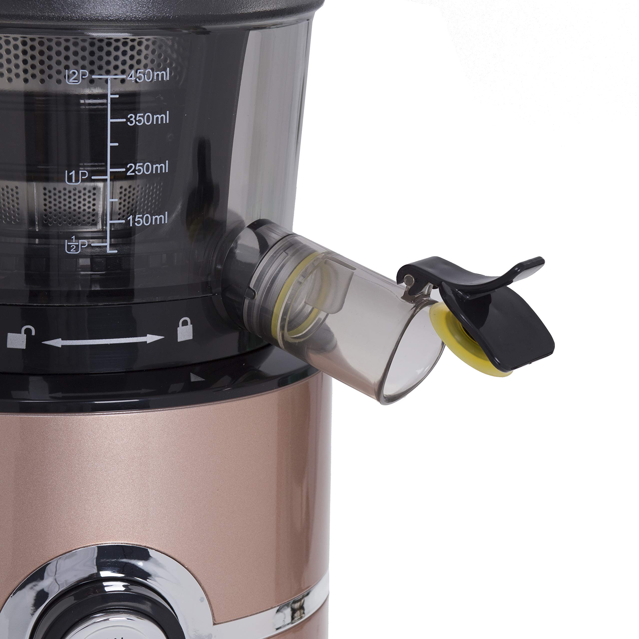 Adler AD4119 Licuadora prensado en frío para Verduras y Frutas, Baja Velocidad 70 RPM, Slow Juicer, 2 Recipiente de Jugo y Pulpa, función inversa, 200W