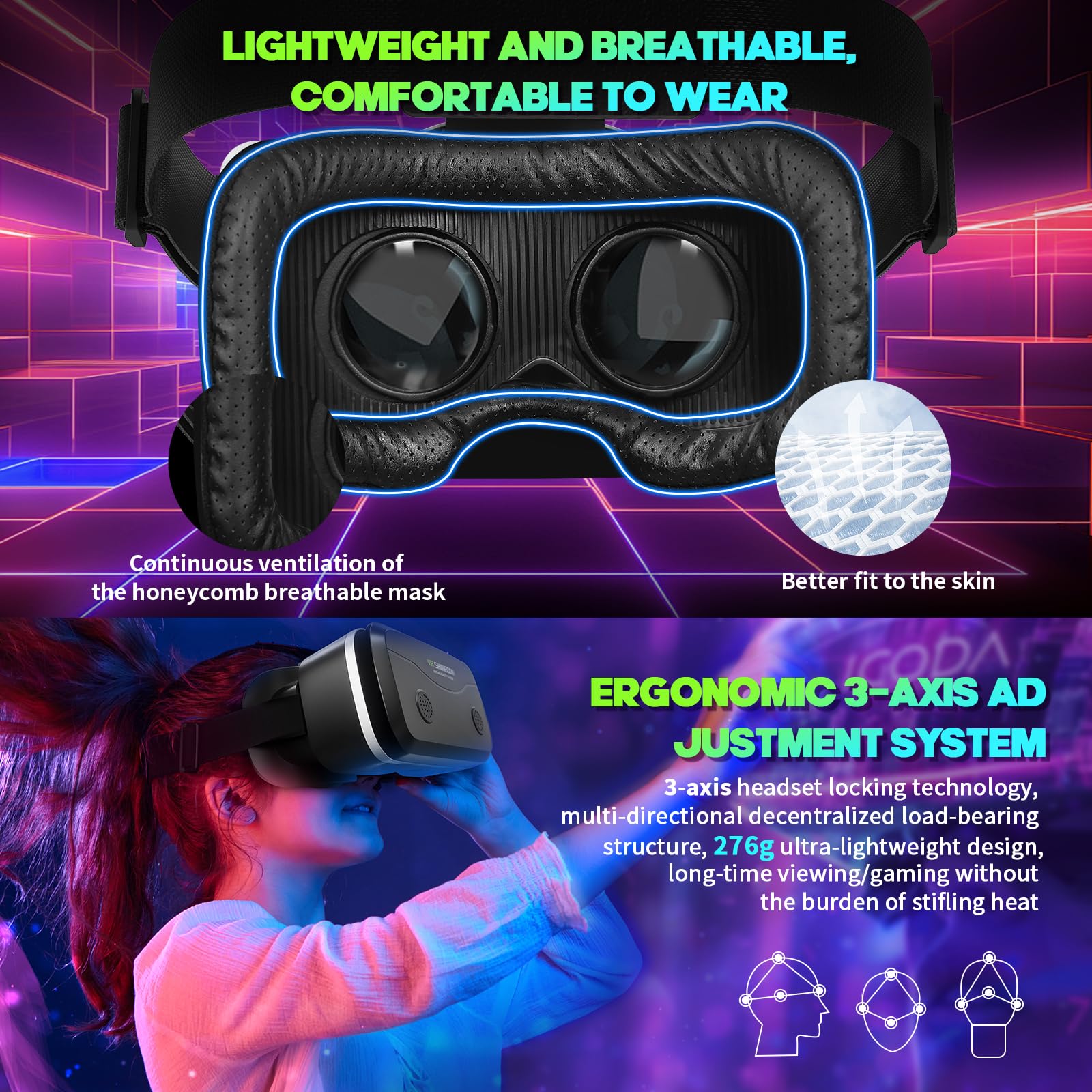 Universal VR Headset with Bluetooth Remote Gallery Image