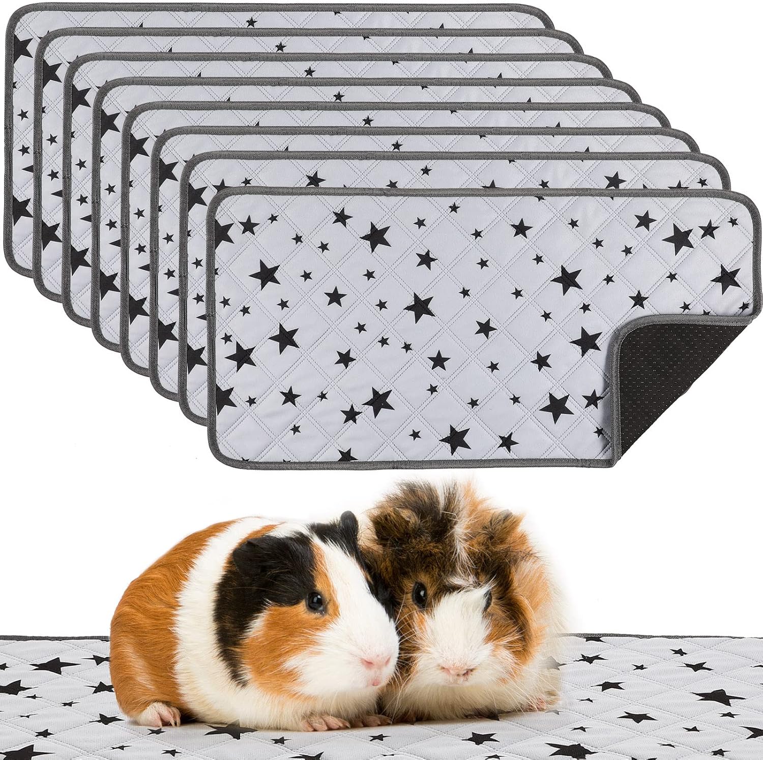 8 Pieces Bulk Guinea Pig Pee Pad Reusable Washable Guinea Pig Cage