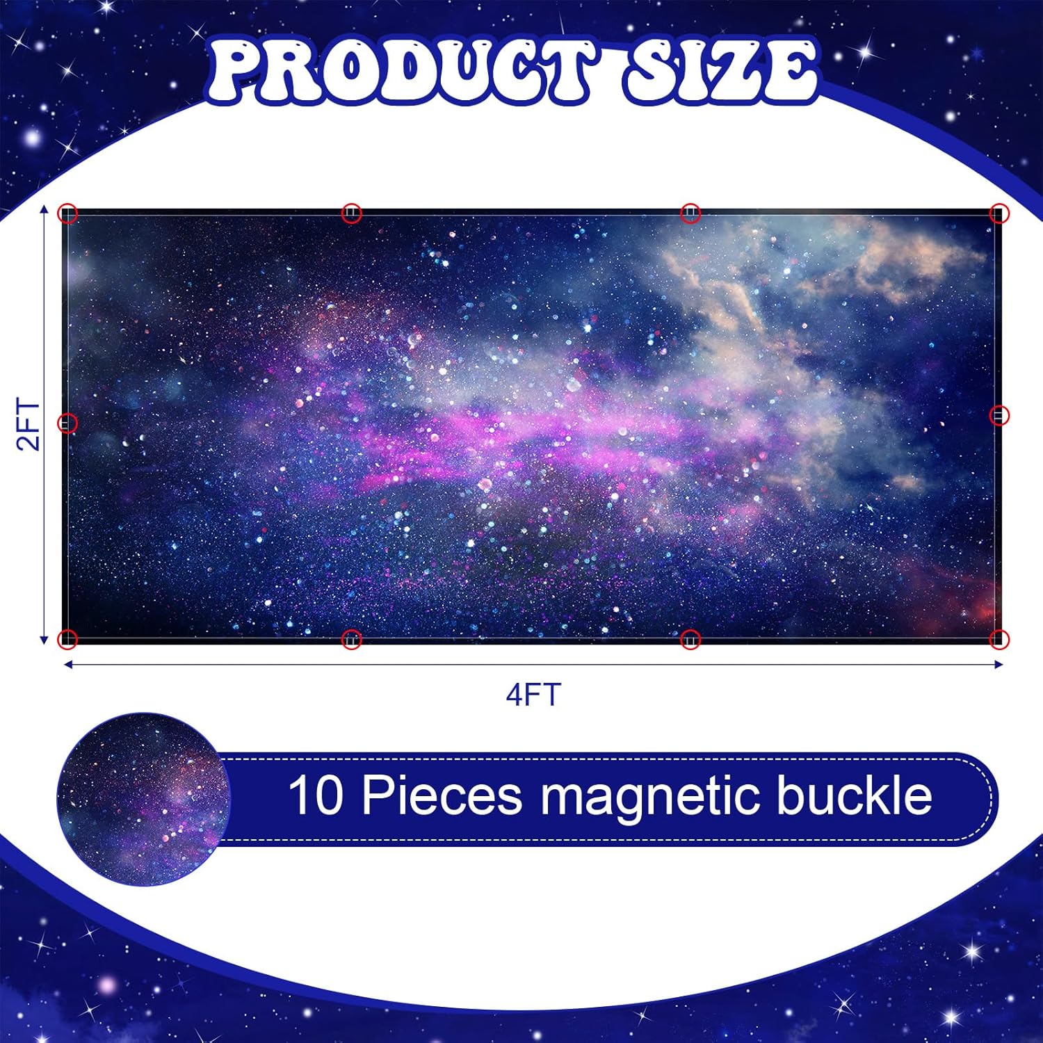 Ganeen 24 Pack 2 x 4 Feet Fluorescent Light Covers with 10 Magnetic Buckles Magnetic Fluorescent Light Filters Diffuser for Home, Office, Decoration