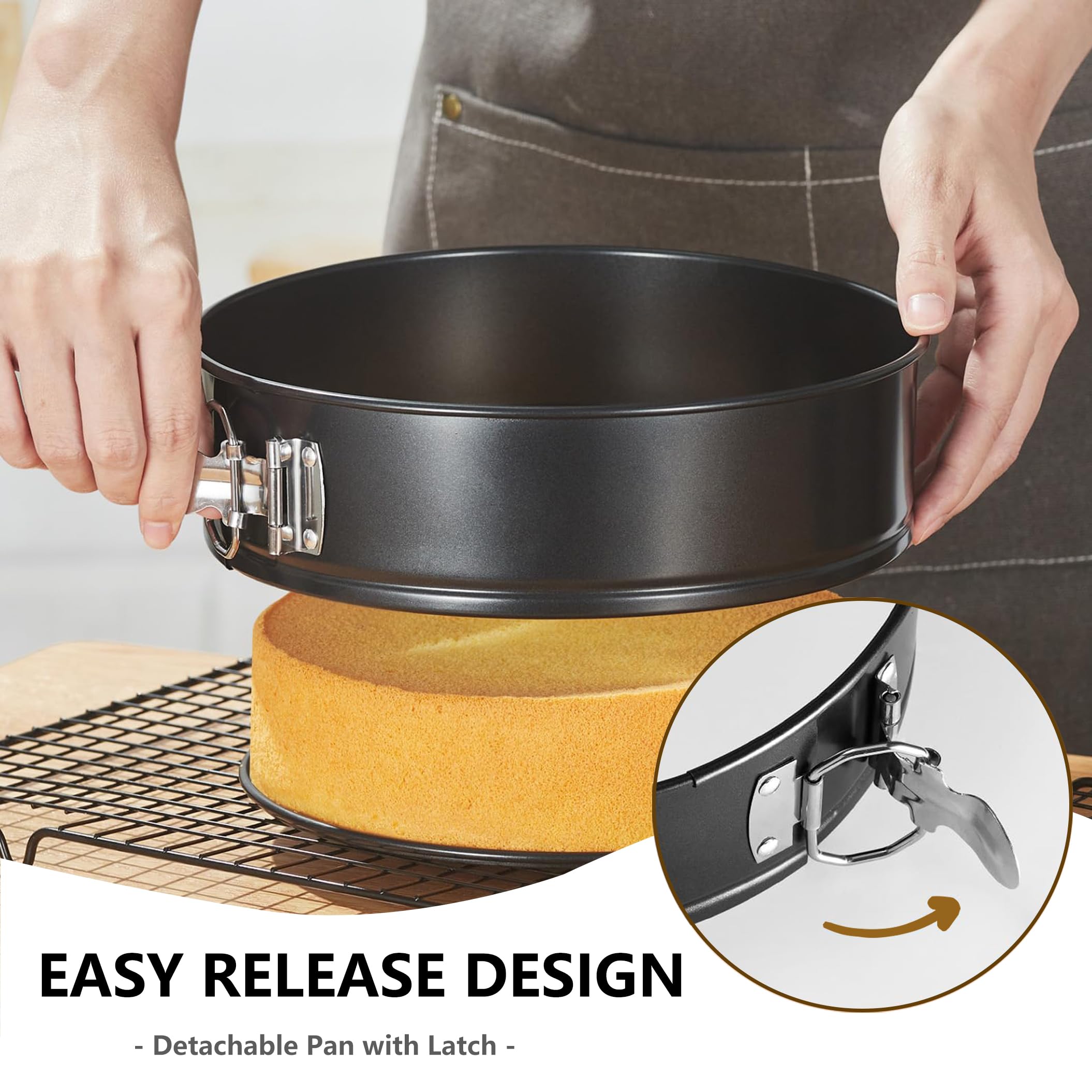 Moule à Charnière Zocipro 15.2cm - Fond Amovible Anti-adhésif - Pour Cheesecake, Tarte, Quiche