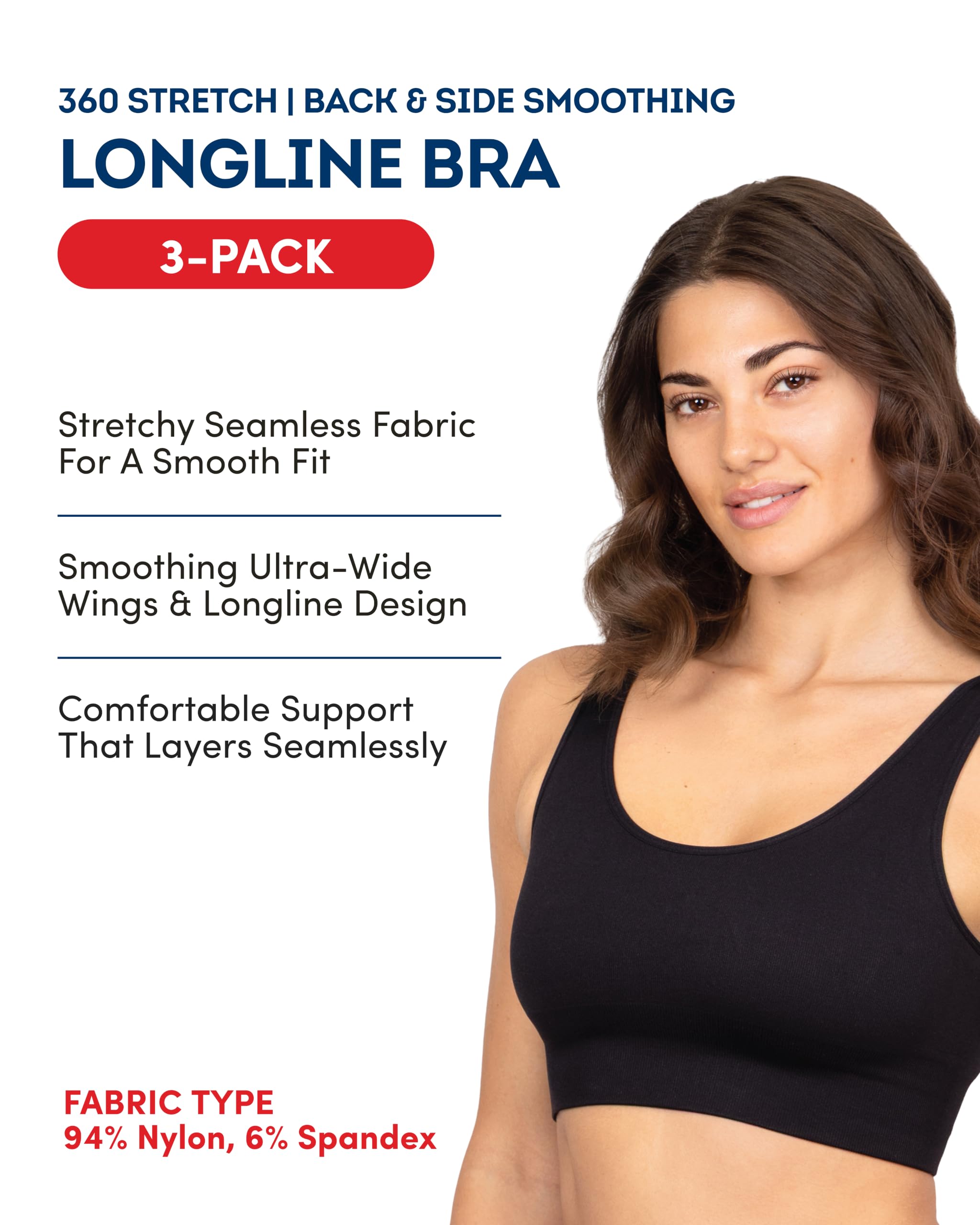 Fruit of the Loom Damen Sport-BH (3er Pack)