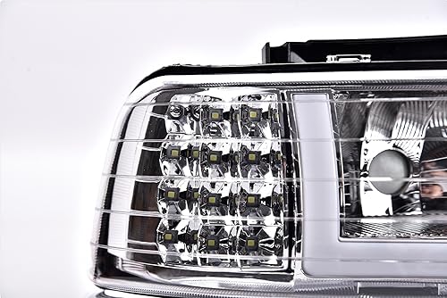 Miniatura 4 de AUTOSAVER88 Switchback - Lámparas LED DRL para faros delanteros compatibles con Chevrolet Tahoe Suburban 1999 2000 2001 2002 Chevy Silverado