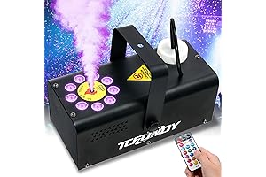 TCFUNDY 500W Led Fog Machine with 9 Led Lights
