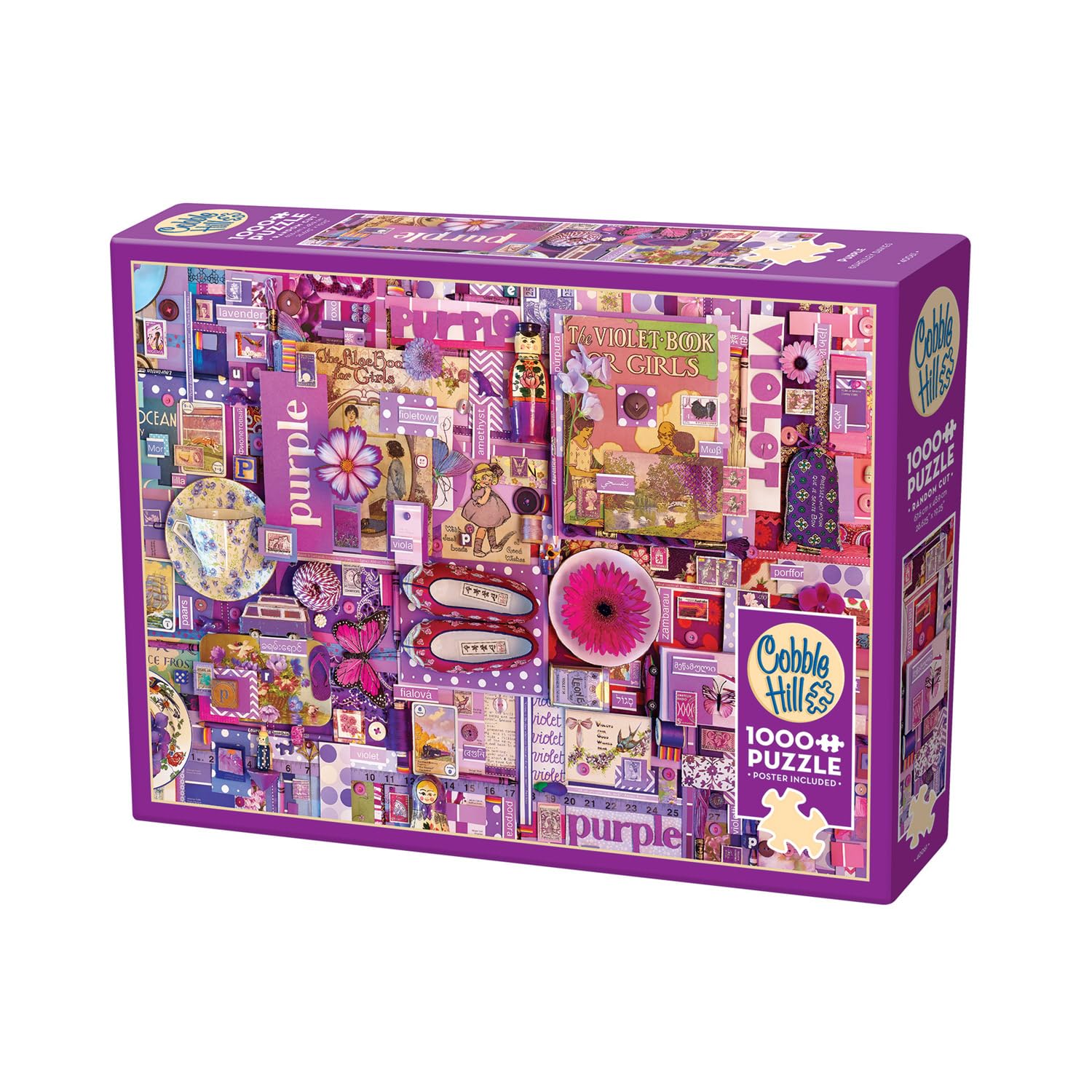 Cobble Hill 1000 Piece Puzzle - Purple - Sample Poster Included
